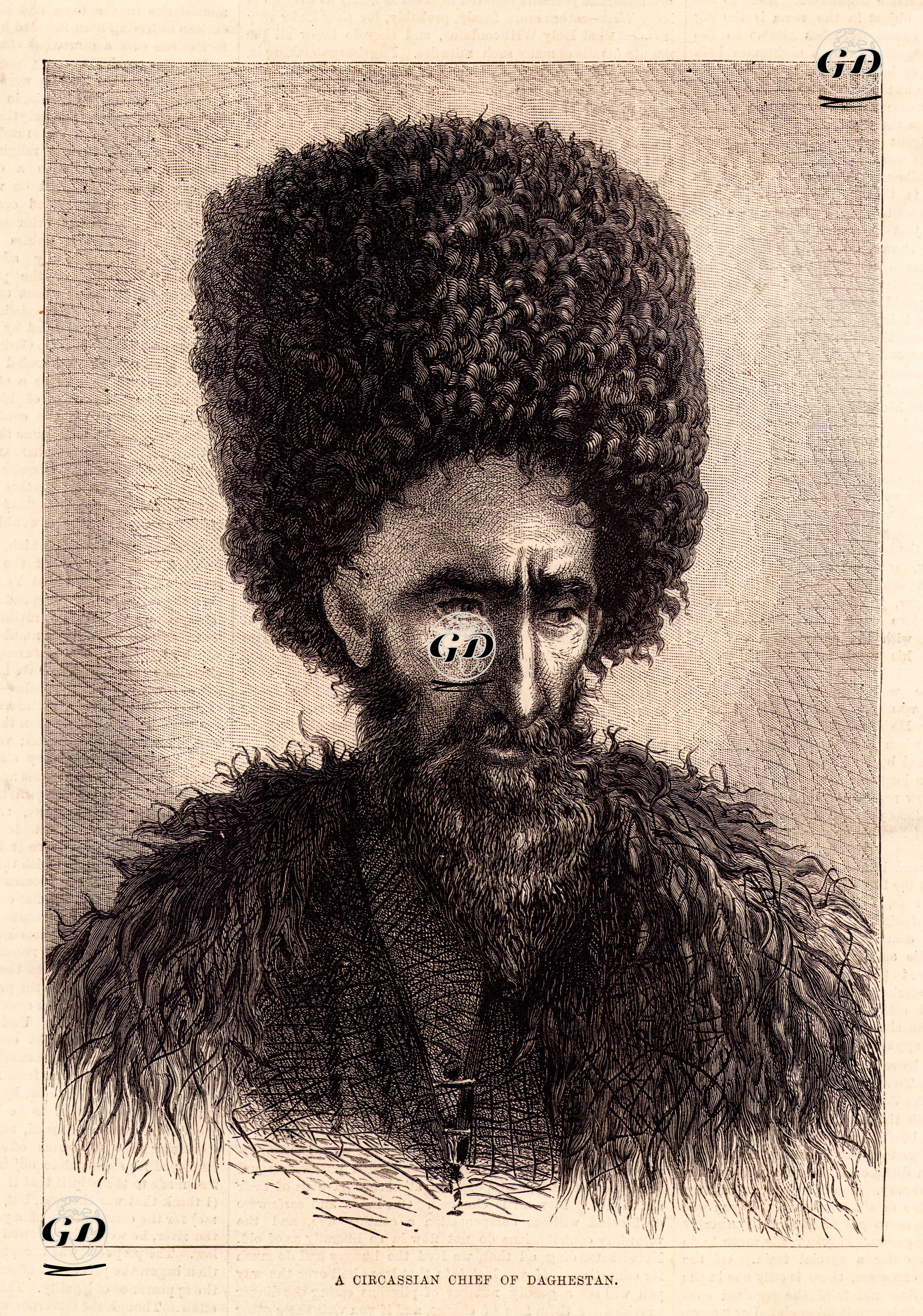1877-1878 Osmanlı-Rus Savaşı (93 Harbi) Sırasında Dağıştanlı Çerkez Şef -  - 1877