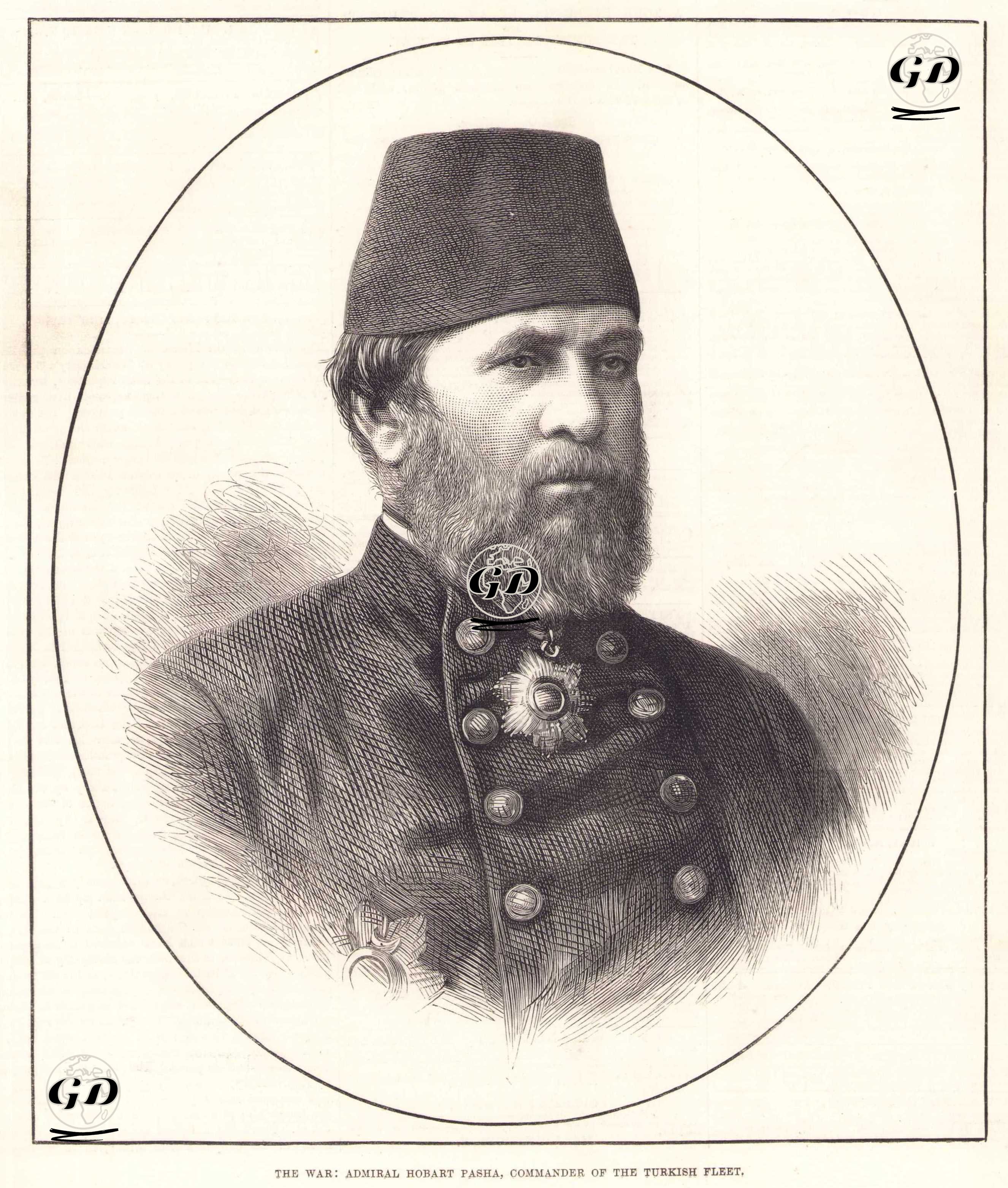 1877-1878 Osmanlı-Rus Savaşı (93 Harbi) Sırasında Türk Donanmasının Komutanı Hobart Paşa -  - 1877