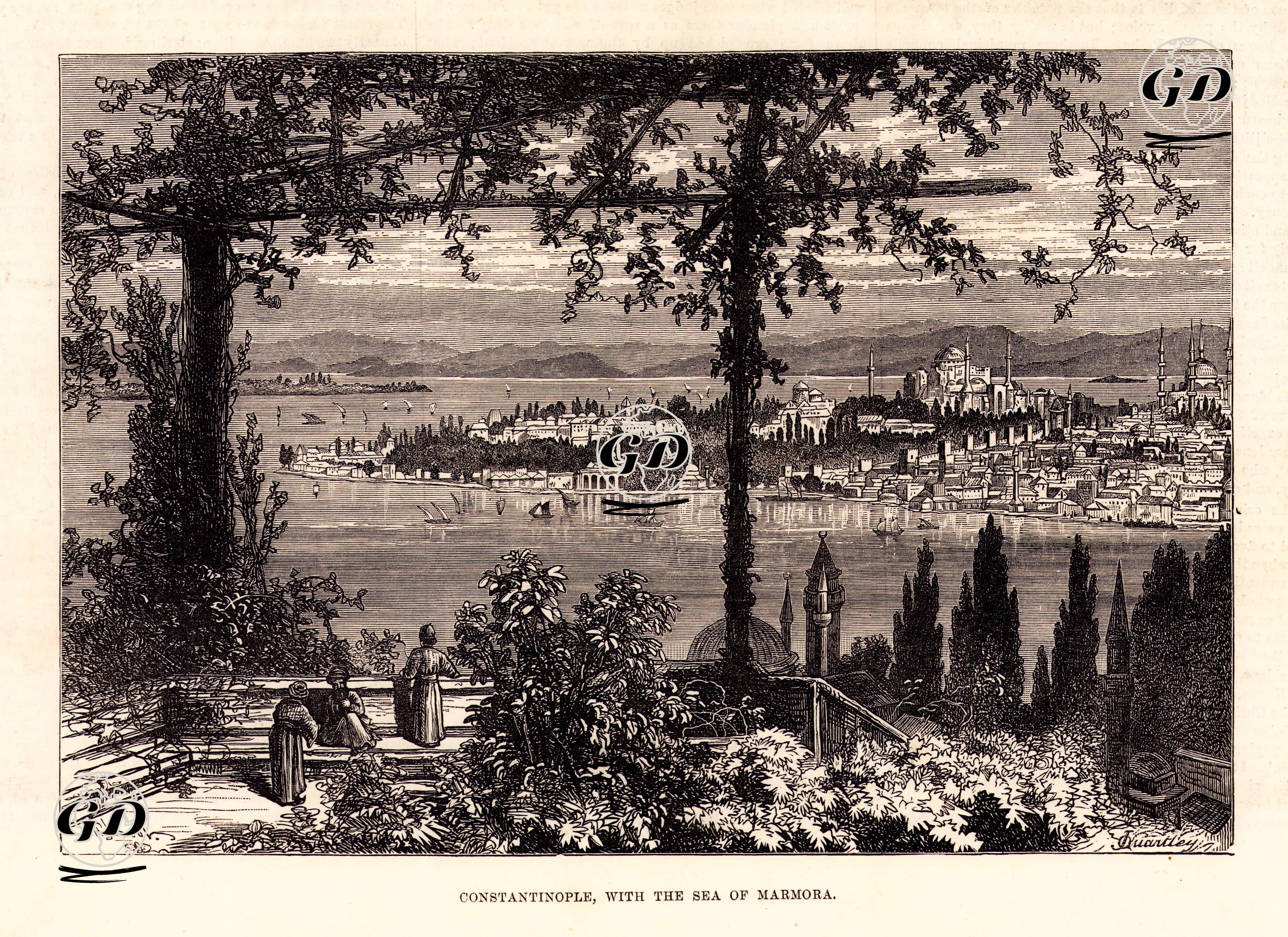 Marmara Denizi İle Birlikte İstanbul Manzarası -  - 1877