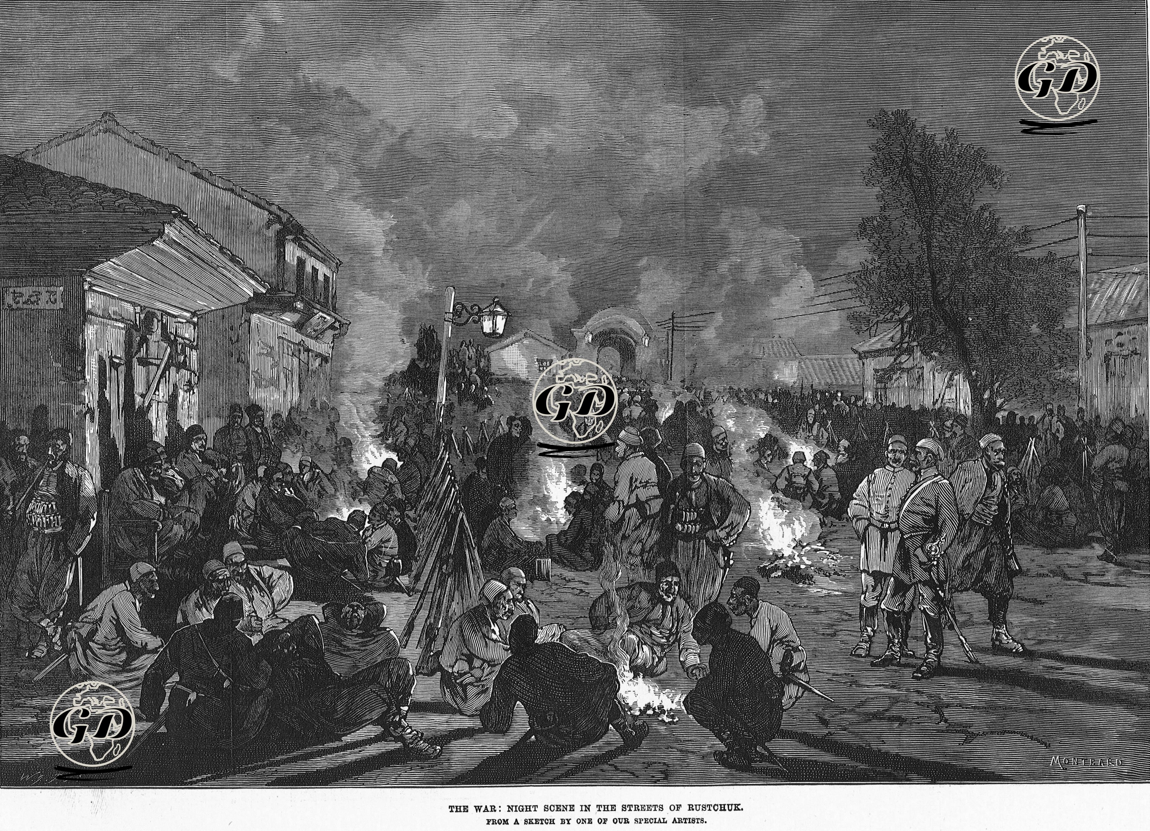 Night Scene İn The Streets Of Rustchuk -  - 1877