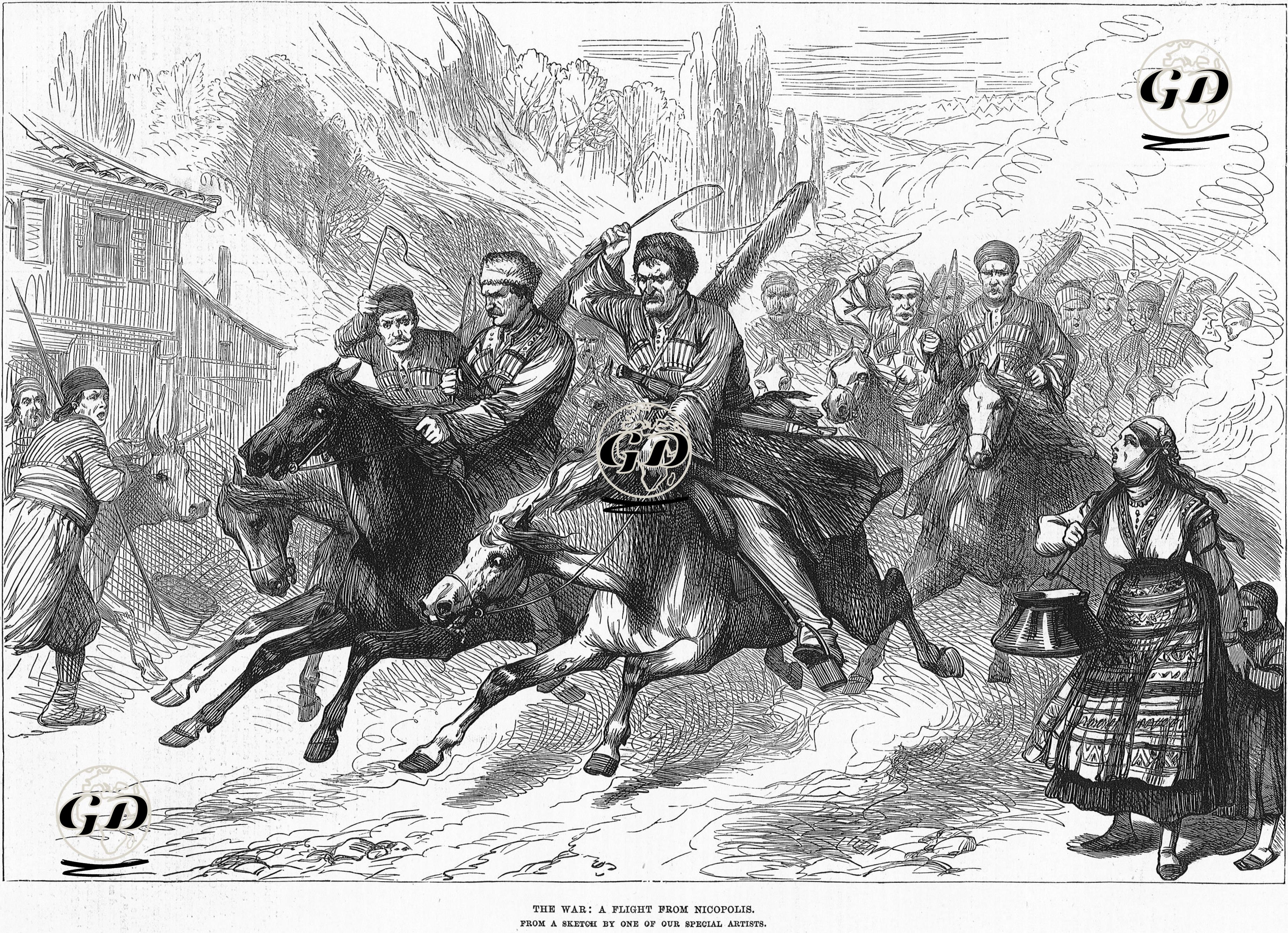 The War, A Flight From Nicopolis -  - 1877