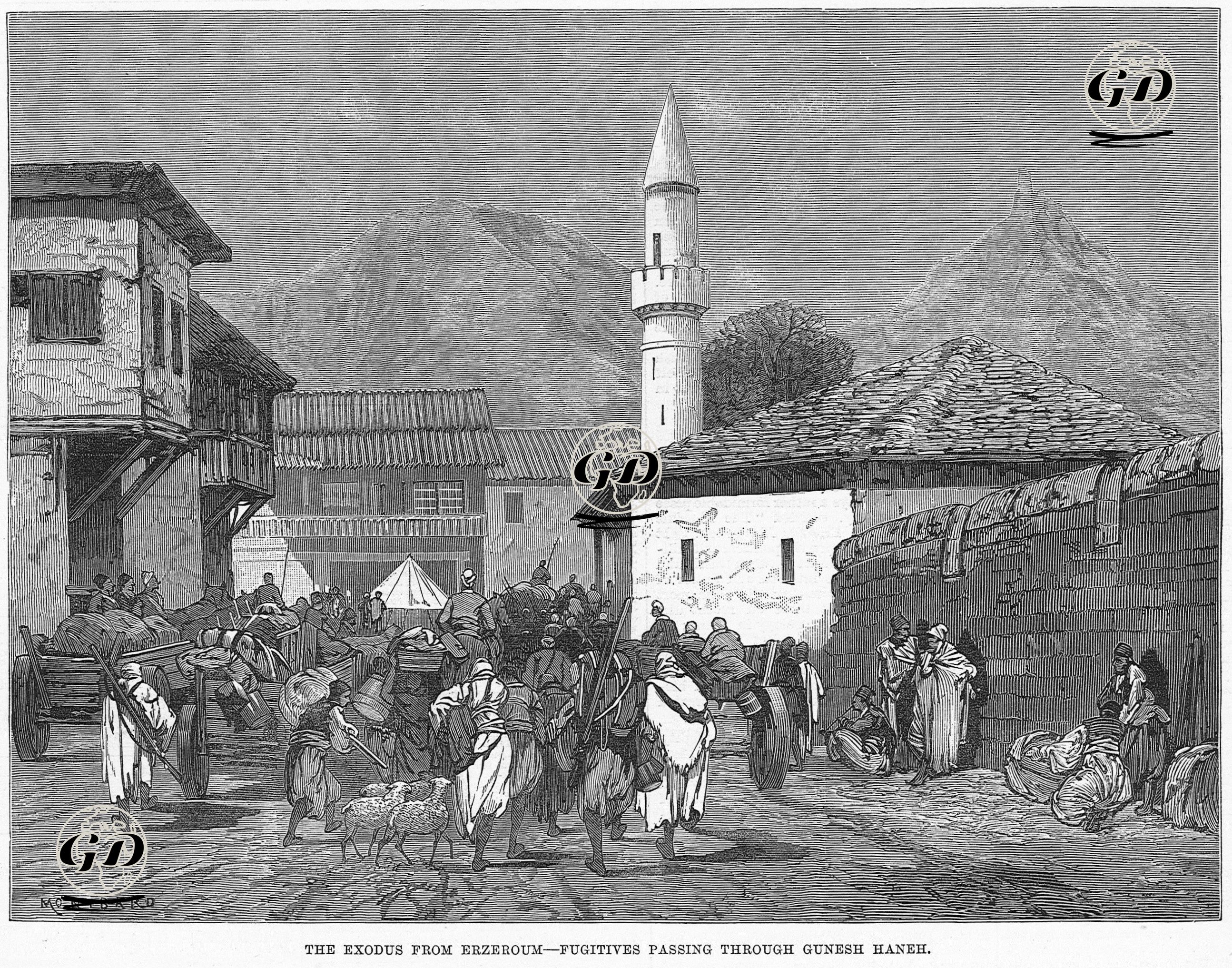 The Exodus From Erzeroum Fugitives Passing Through Gunesh Haneh -  - 1877