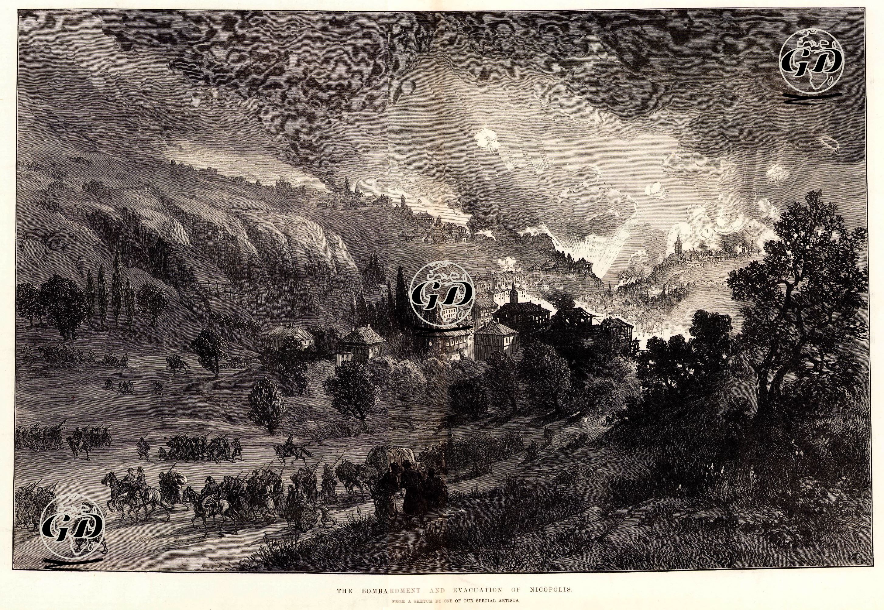 The Bombardment And Evacuation Of Nicopolis -  - 1877