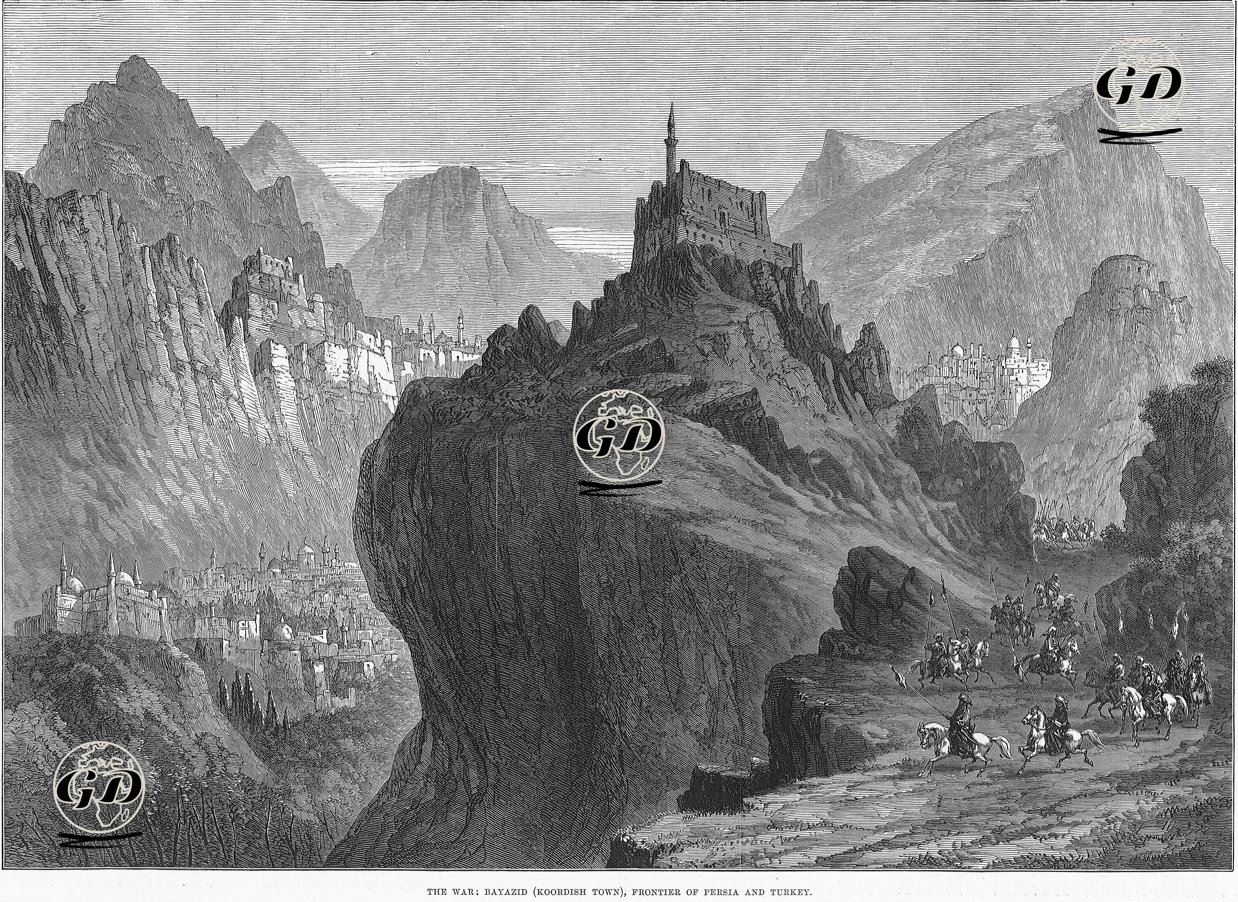 1877-1878 Osmanlı-Rus Savaşı (93 Harbi) Sırasında Türkiye'nin İran Sınırında Bulunan Doğubayazıt Ve Doğubayazıt Kalesi -  - 1877