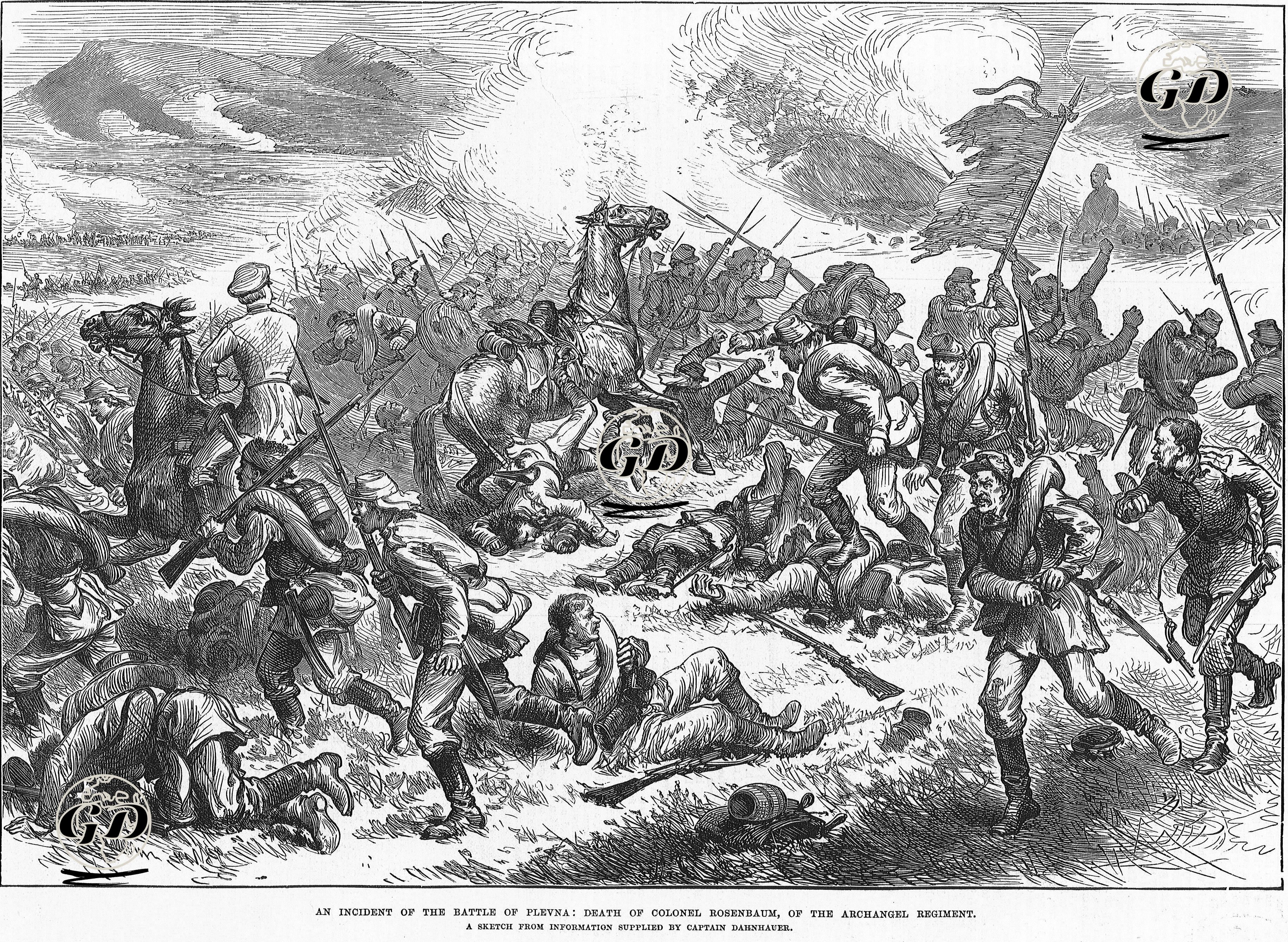 An İncident Of The Battle Of Plevna, Death Of Colonel  Rosenbaum, Of The Archangel Regiment -  - 1877
