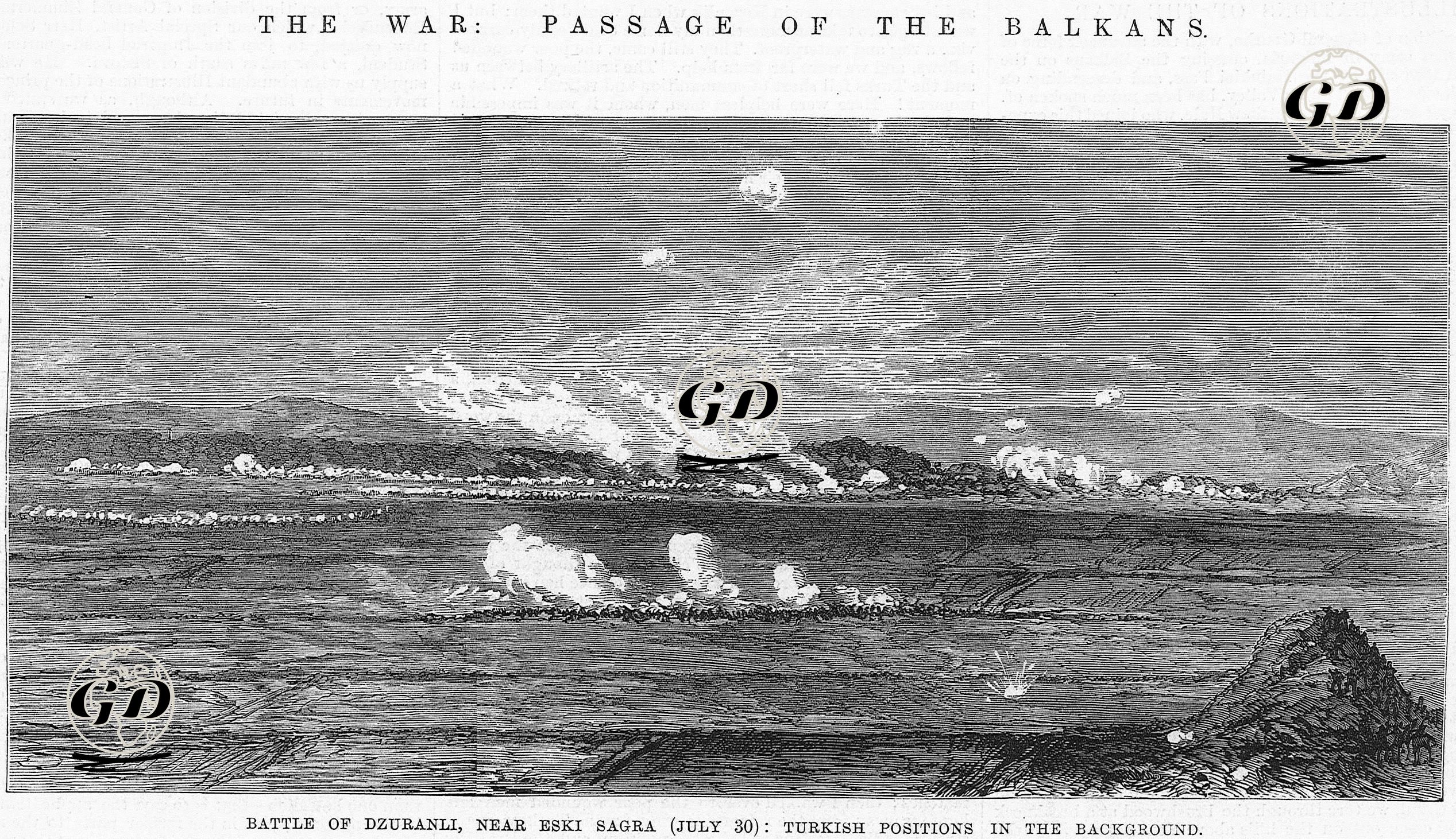 The War-Passage Of Balkans-Battle Of Dzuranli, Near Eski Sagra(July 30)-Turkish Positions İn The Background -  - 1877