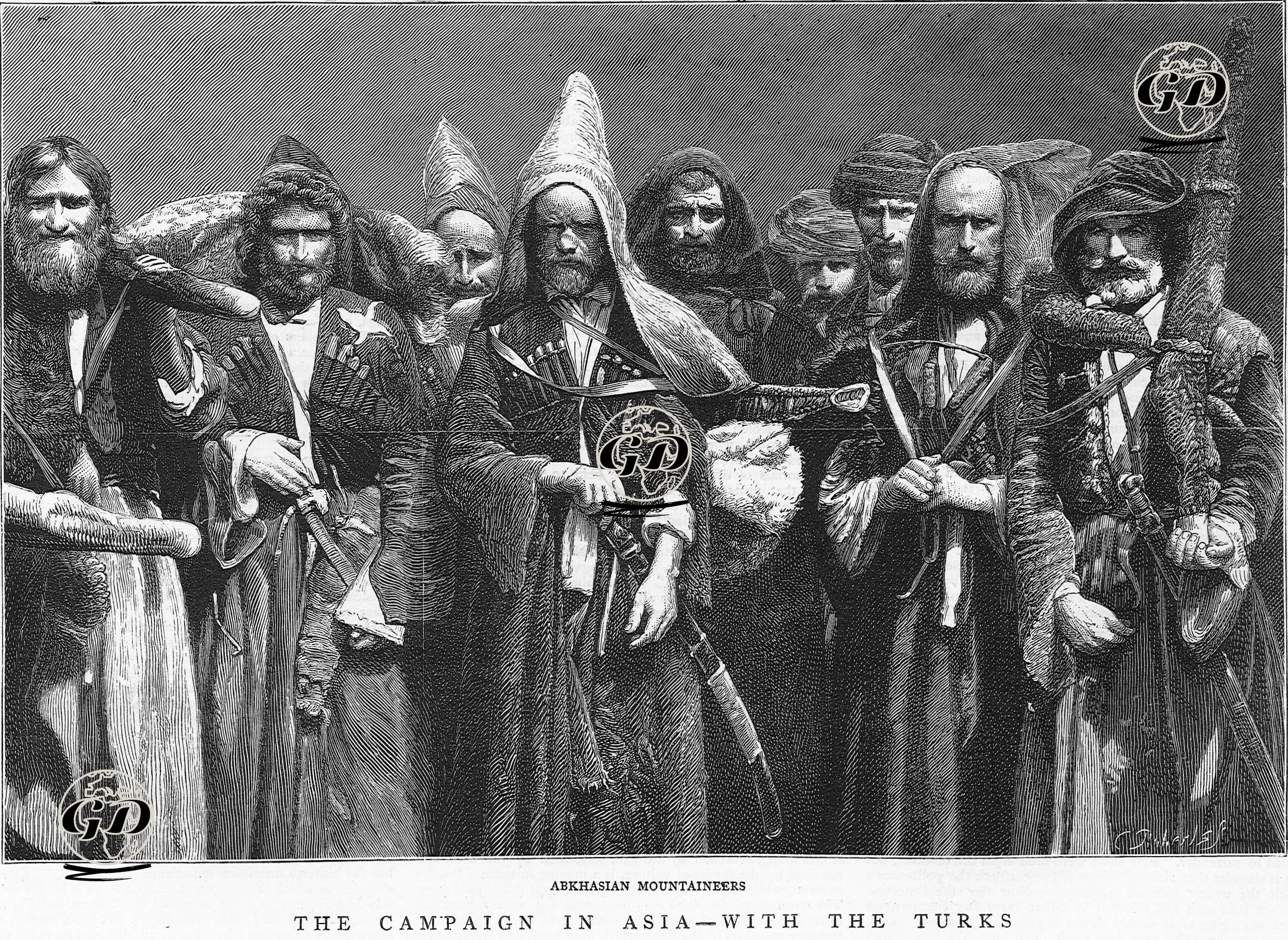 The Campaign In Asia With The Turks, Abhhasian Mountainneers -  - 1877