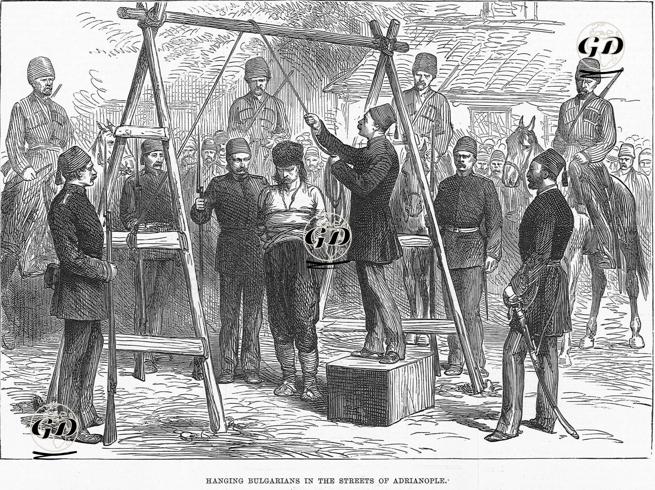 1877-1878 Osmanlı-Rus Savaşı (93 Harbi) Sırasında Edirne'de Bulgarların İdam Edilmesi -  - 1877