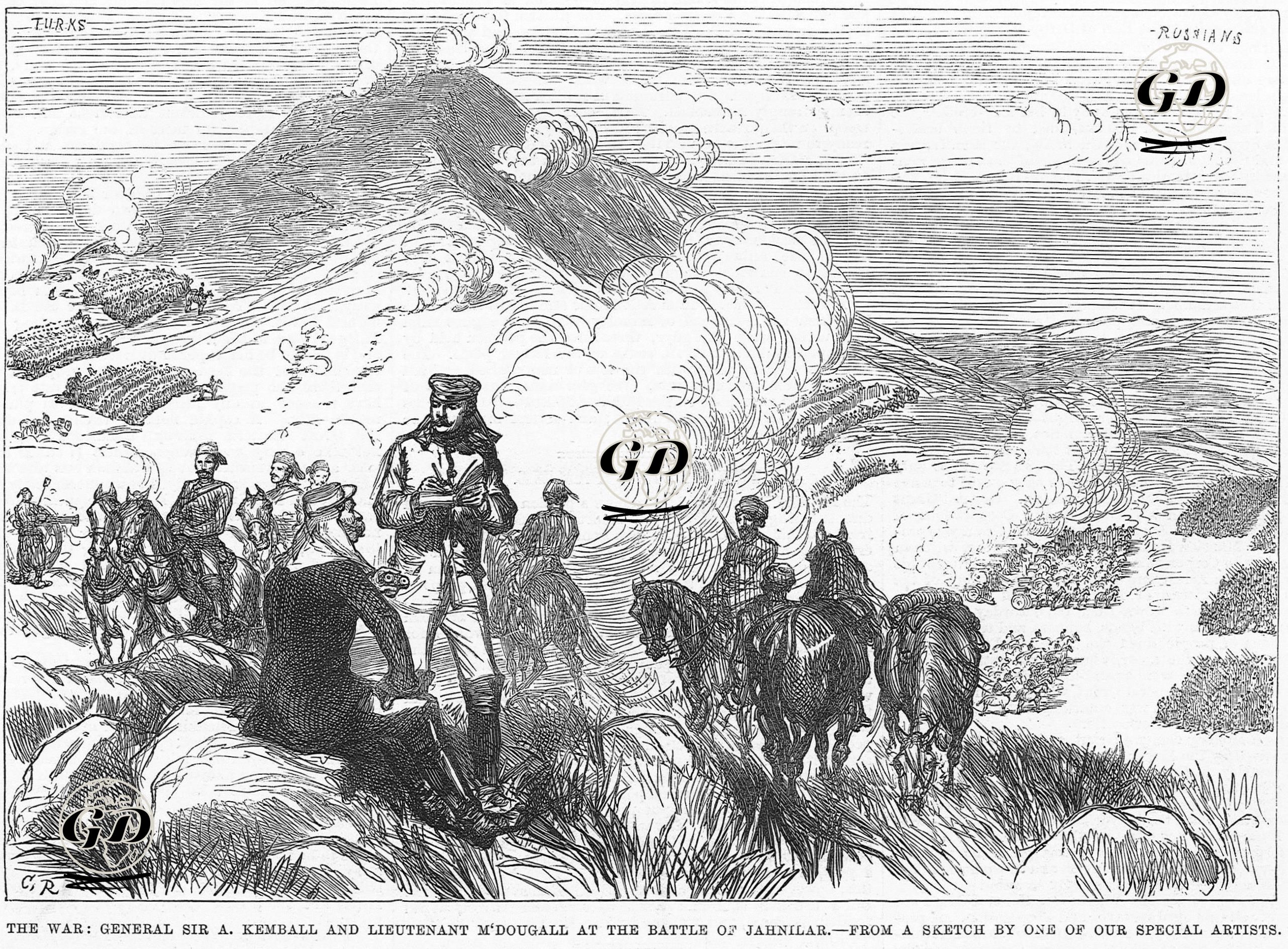 1877-1878 Osmanlı-Rus Savaşı (93 Harbi) Sırasında General A.Kemball Ve Yüzbaşı M'Dougall Yahniler Muharebesinde -  - 1877