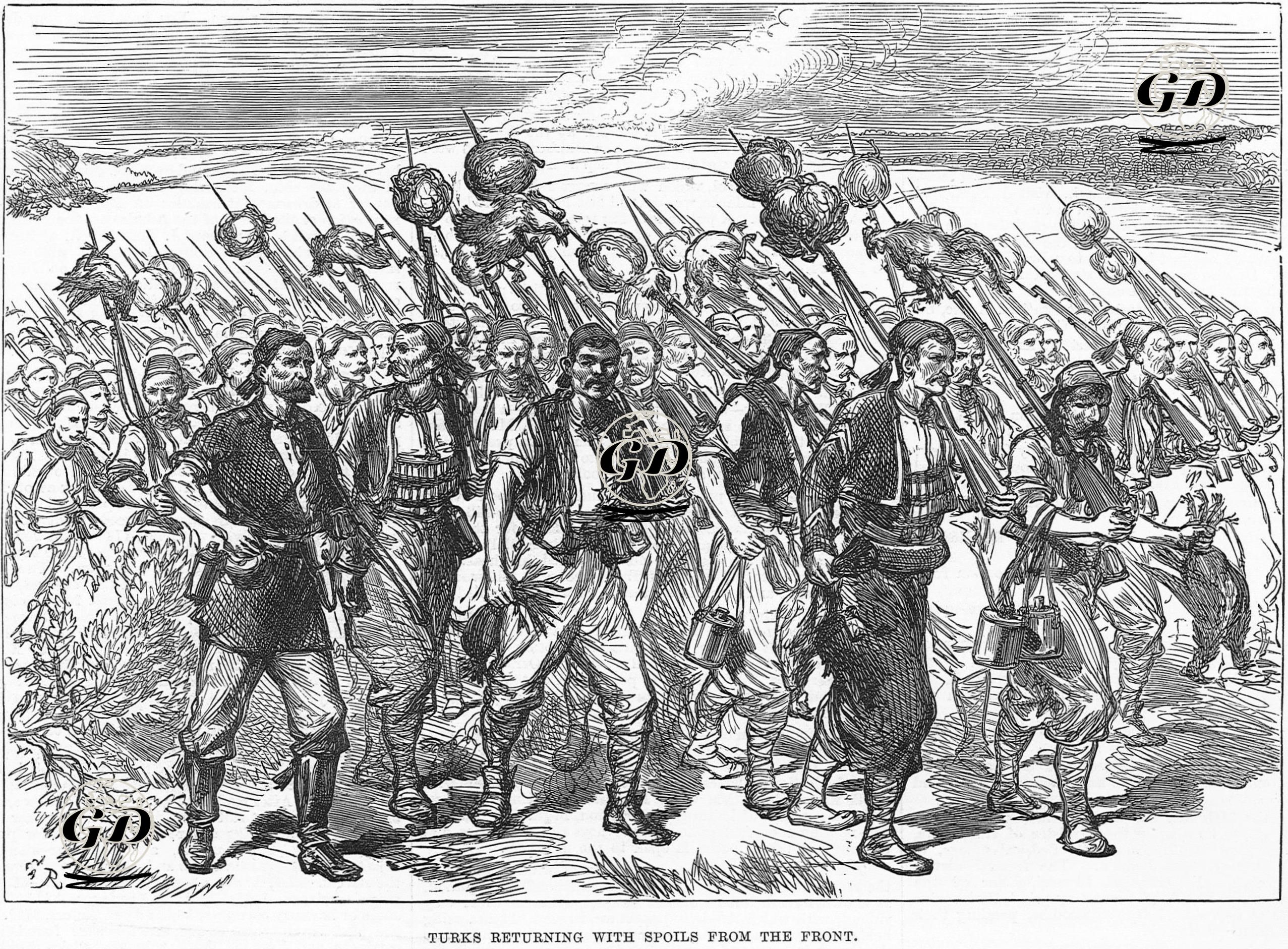 War Sketches, Turkish Returning With Spoils From The Front -  - 1877