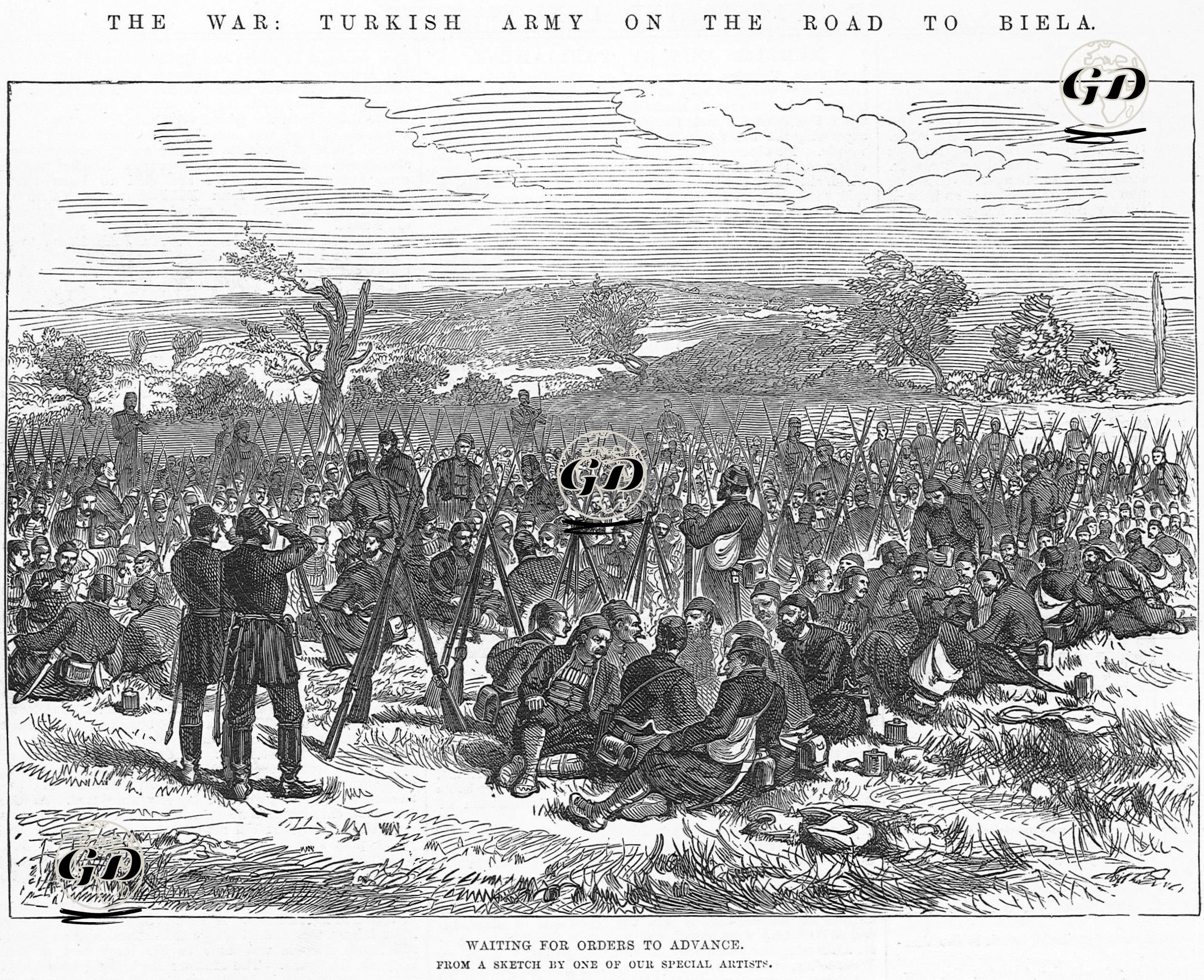 1877-1878 Osmanlı-Rus Savaşı (93 Harbi) Sırasında Byala Yolunda Emir Bekleyen Türk Birlikleri -  - 1877
