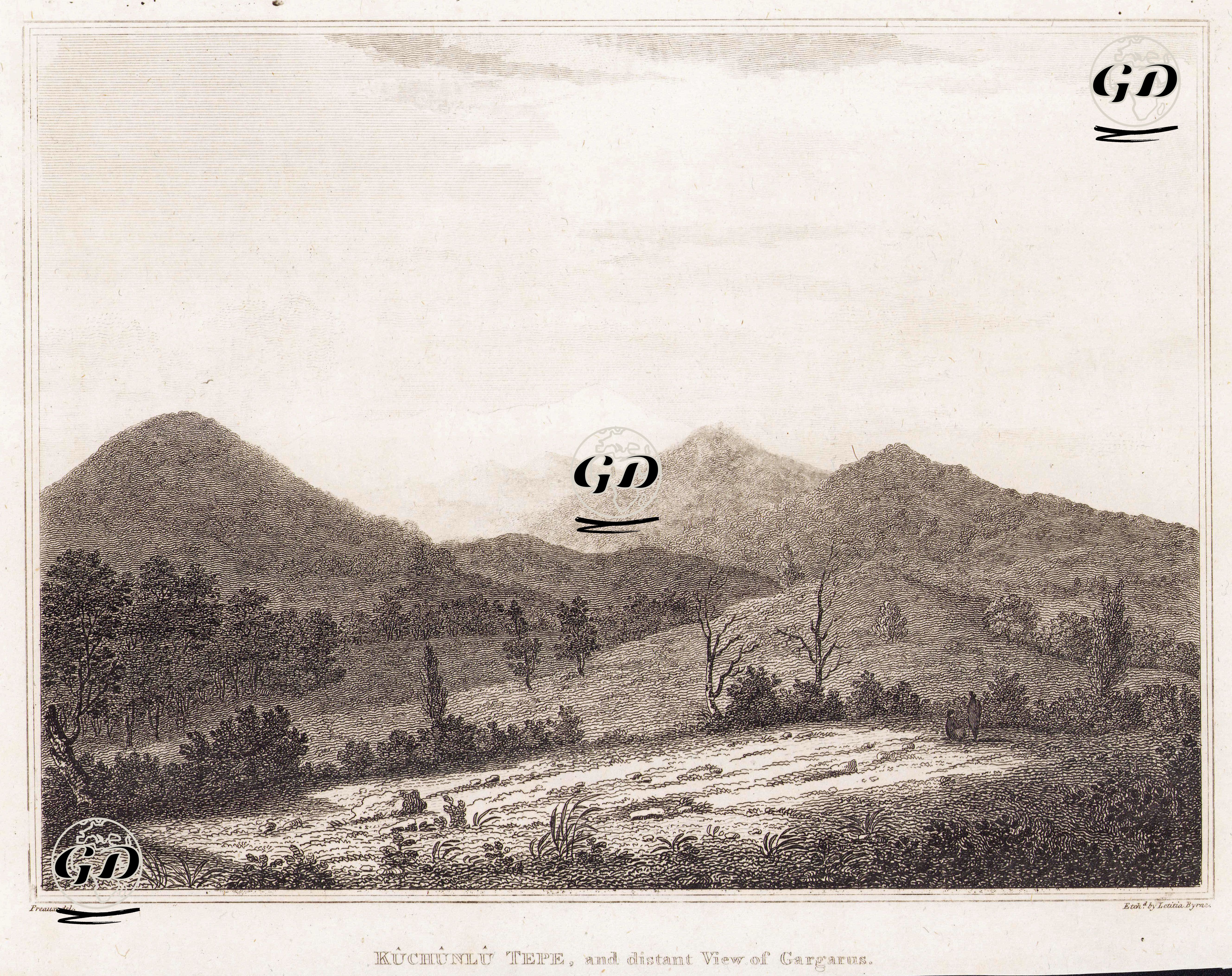 Skepsis Antik Şehrinin Bulunduğu Kurşunlu Tepe Ve Kaz Dağları - Michel François Preaulx (1787-1828) - 1812