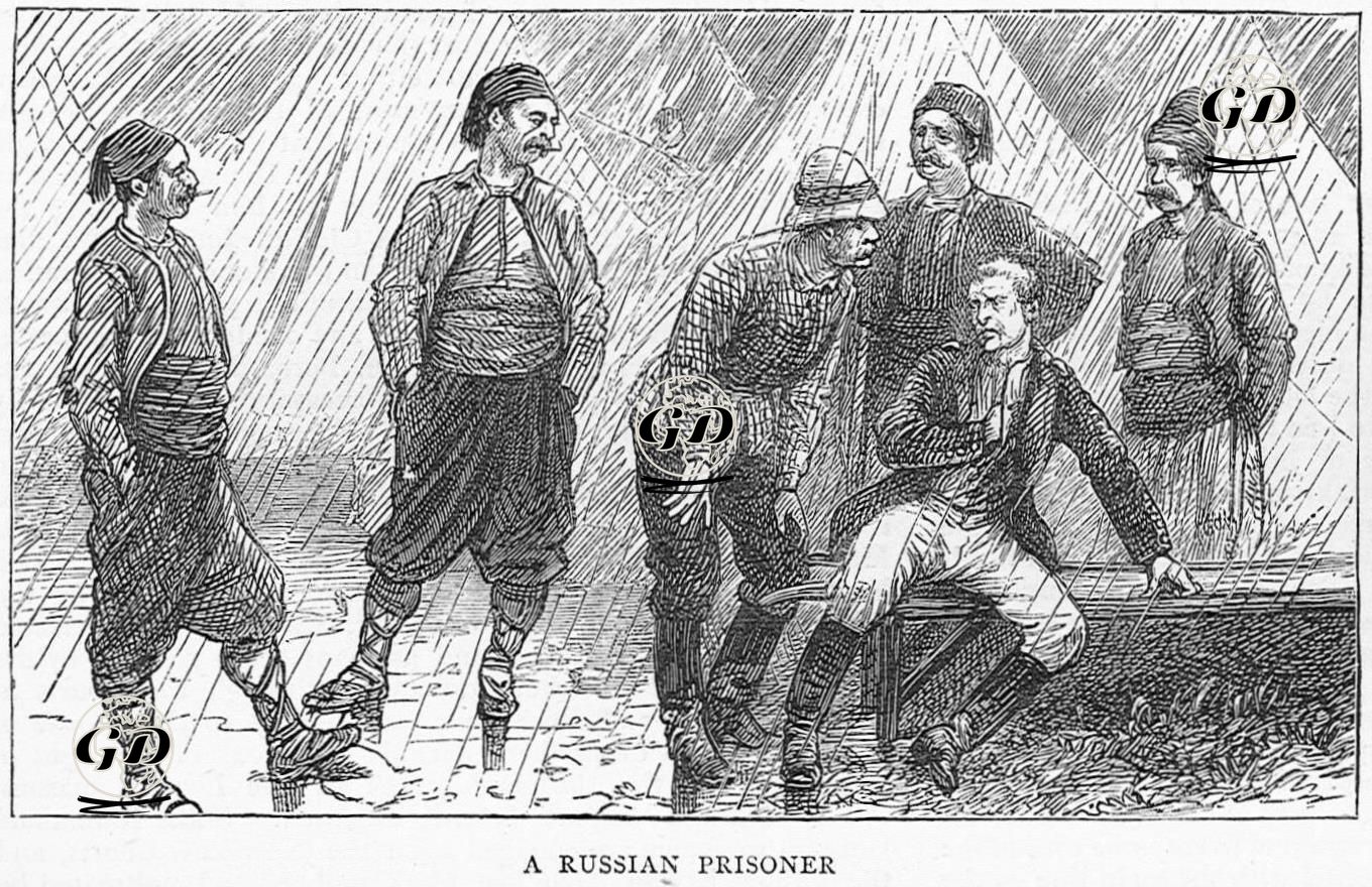 1877-1878 Osmanlı-Rus Savaşı (93 Harbi) Sırasında Türk Askerleri Tarafından Esir Alınmış Bir Rus Askeri -  - 1877