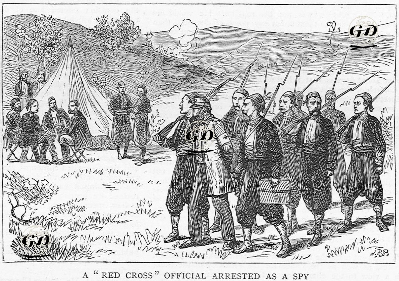 With The Turks-On The Lom-A "Red Cross" Offical Arrested As A Spy -  - 1877
