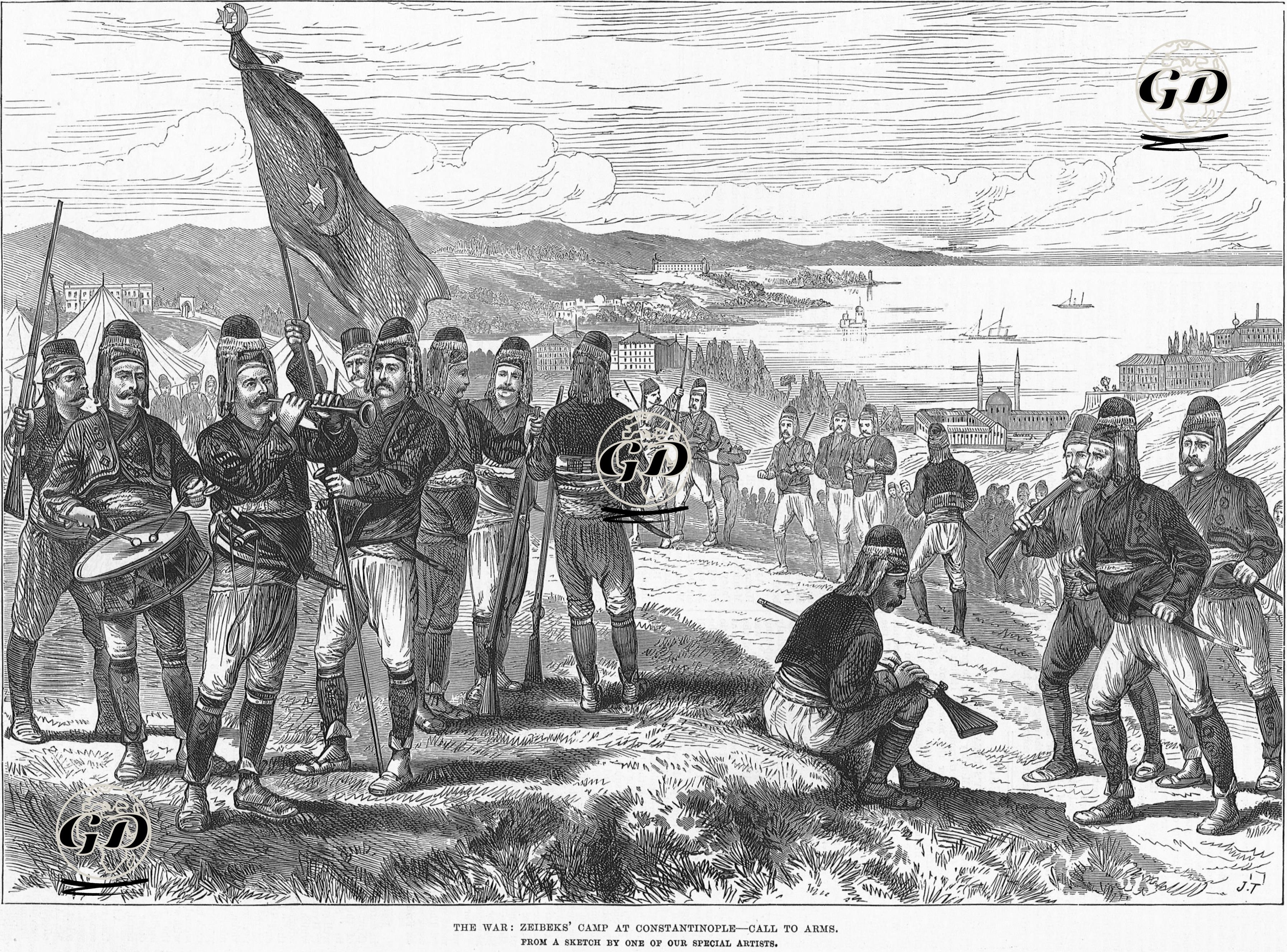 The War, Zeibeks' Camp At Constantinople, Call The Arms -  - 1877