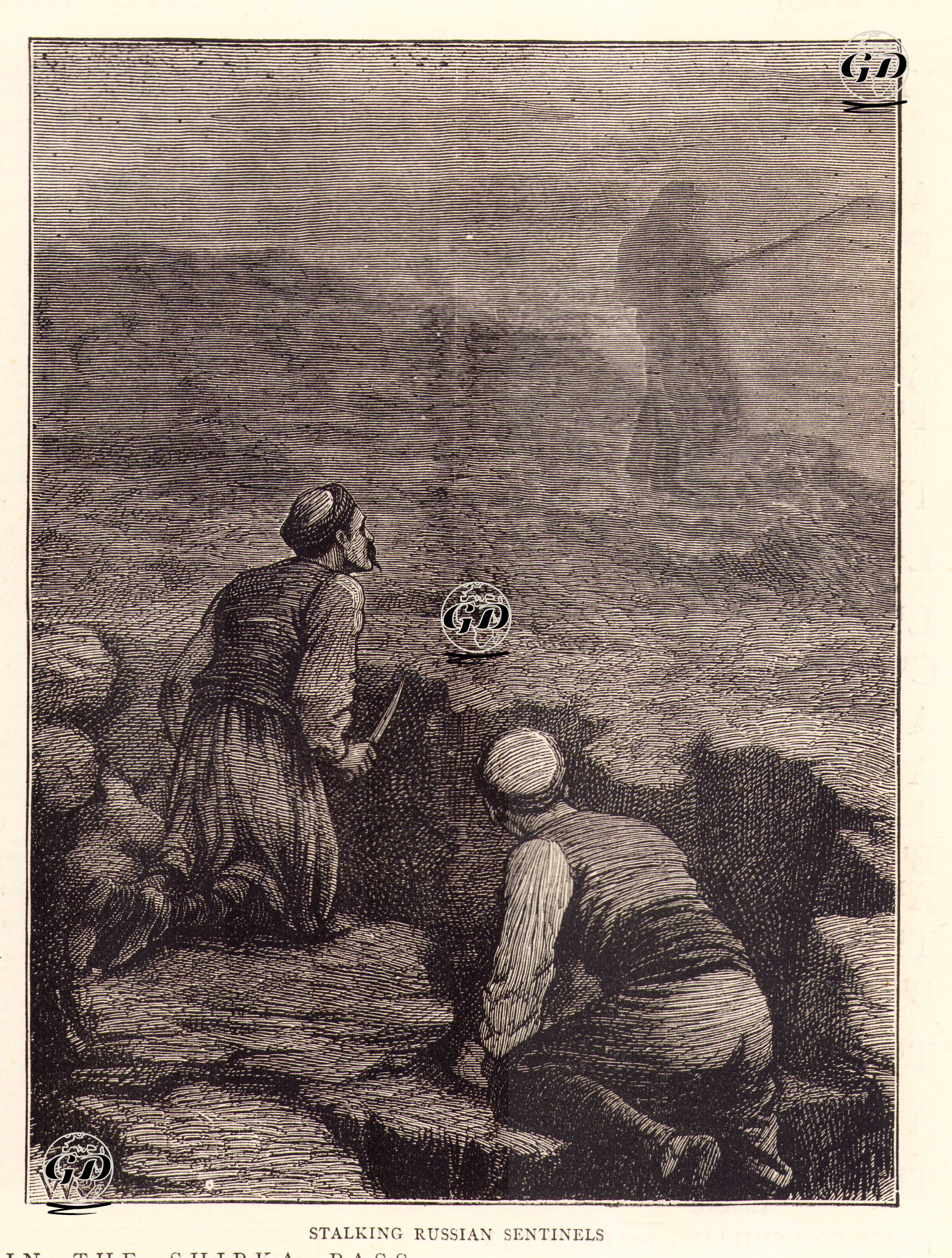 1877-1878 Osmanlı-Rus Savaşı (93 Harbi) Sırasında Türk Askerlerinin Rus Gece Nöbetçilerine Saldırması -  - 1877