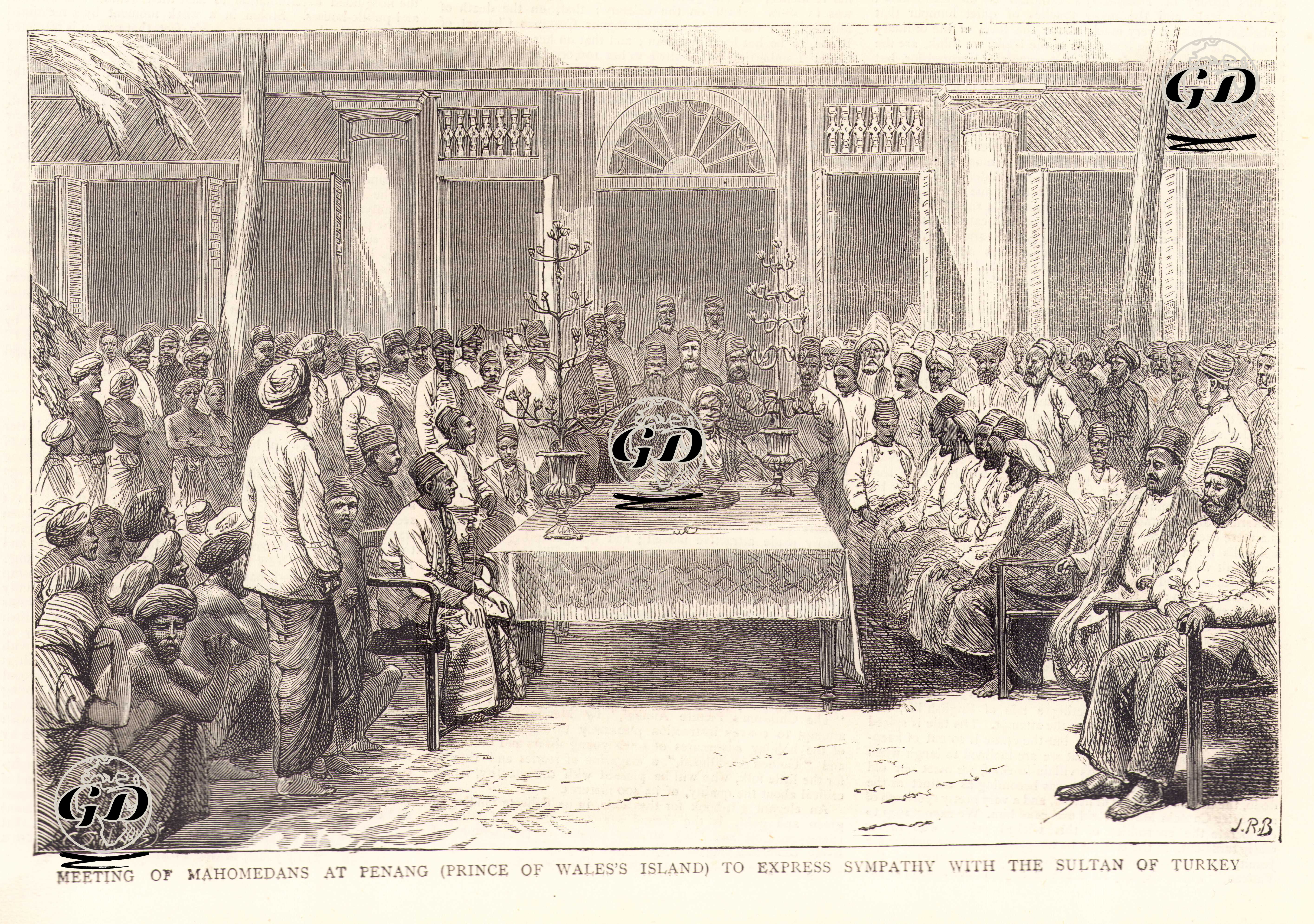 Meeting Of Mahomedans At Penang (Prince Of Wales's Island) To Express Sympathy With The Sultan Of Turkey -  - 1877