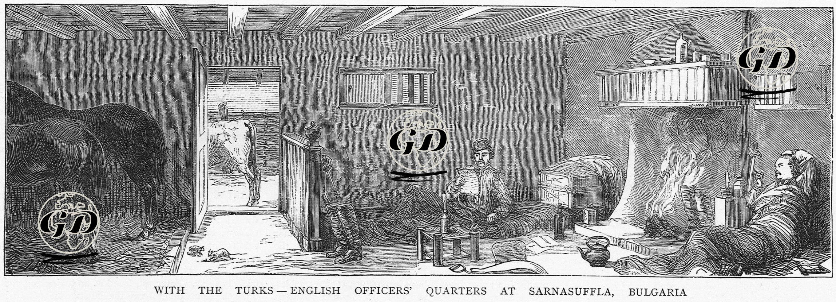 1877-1878 Osmanlı-Rus Savaşı (93 Harbi) Sırasında Bulgaristan'da Sarnasufflla'da İngliz Subaylarımın Kaldığı Yer -  - 1877