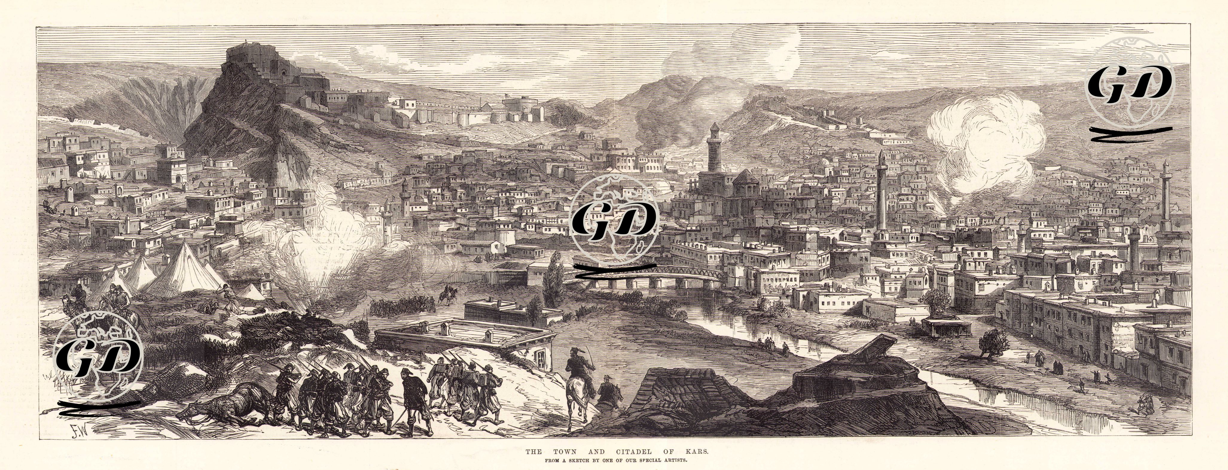 The Town And Citadel Of Kars -  - 1877