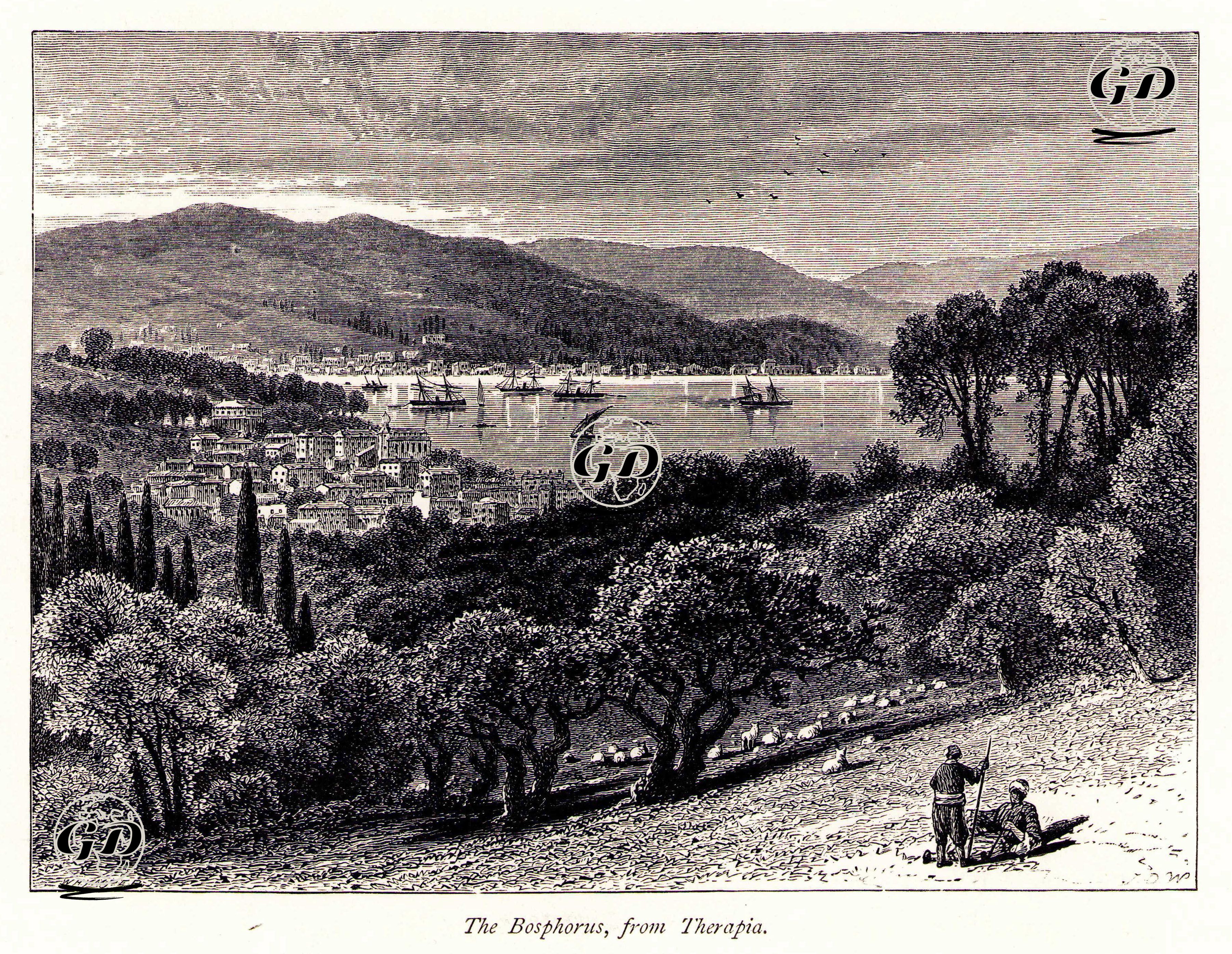 Tarabyadan Boğaziçi Manzarası -  - 1875