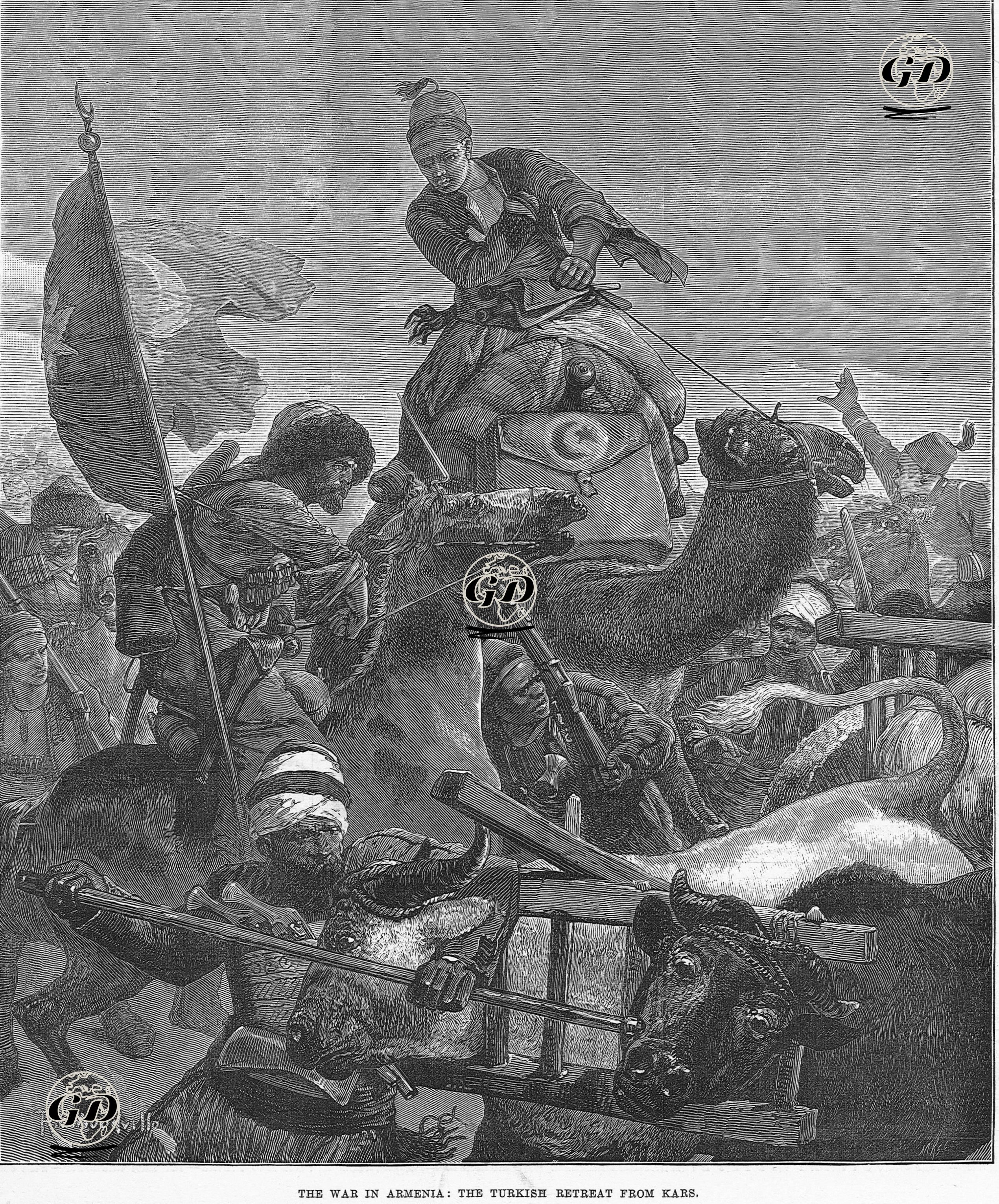 1877-1878 Osmanlı-Rus Savaşı (93 Harbi) Sırasında Türk Ordusunun Kars'tan Çekilmesi -  - 1877