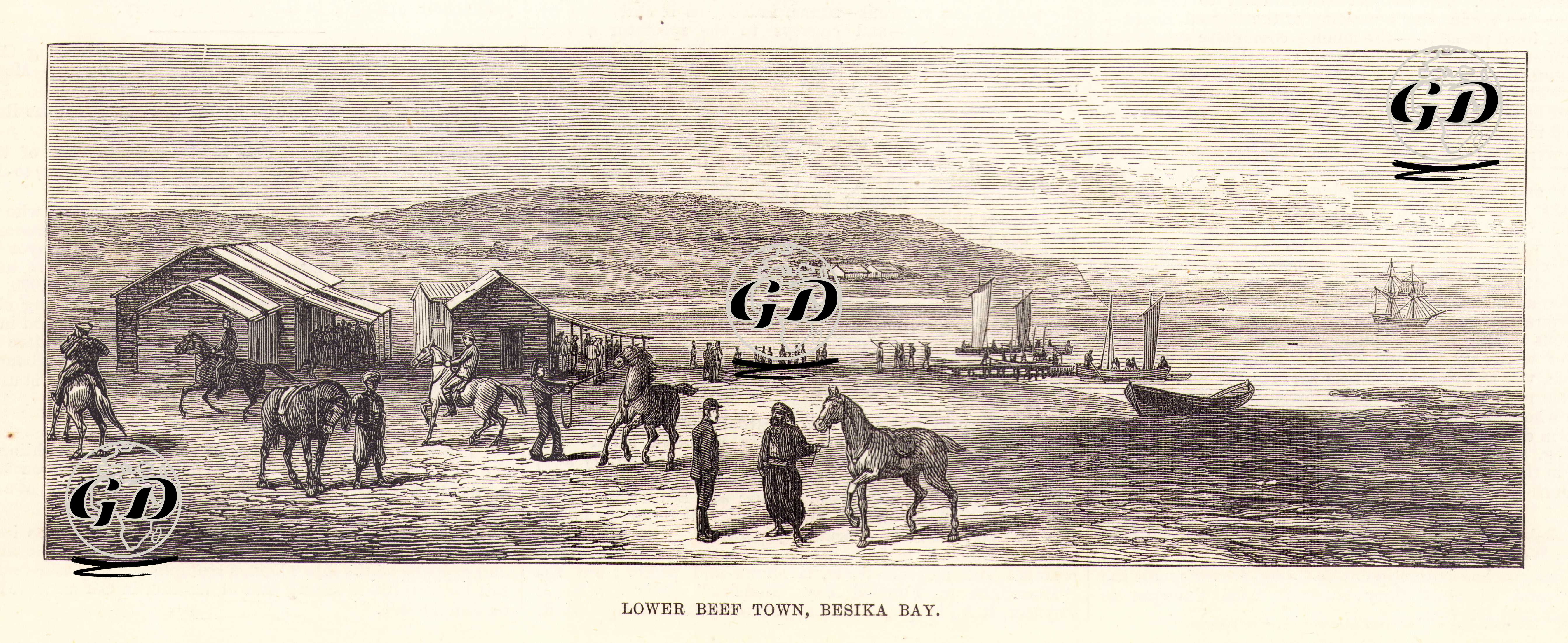 1877-1878 Osmanlı-Rus Savaşı (93 Harbi) Sırasında Beşike Koyu Ve İngiliz Savaş Gemileri -  - 1878
