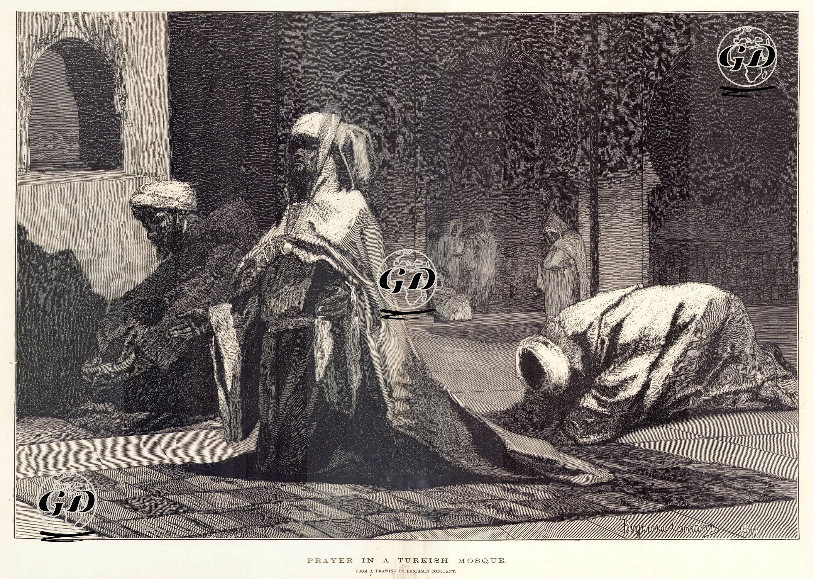 Prayer in A Turkish Mosque - Benjamin Constant (1845-1902) - 1878