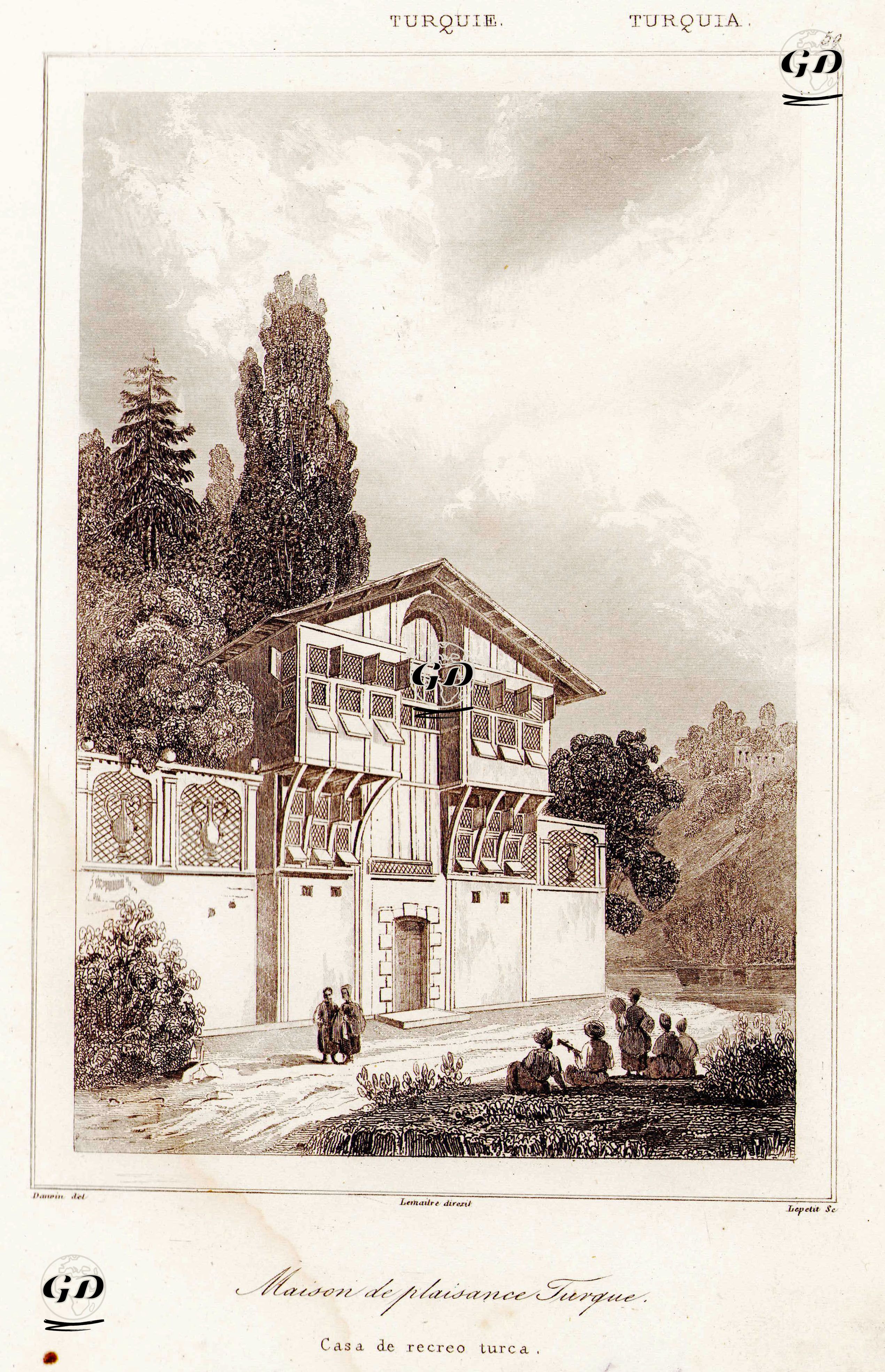 Maison De Plaisance Turque, Casa De Recreo Turca (Turkish Mansion) - Victor Felix Danvin (1802-1842) - 1847