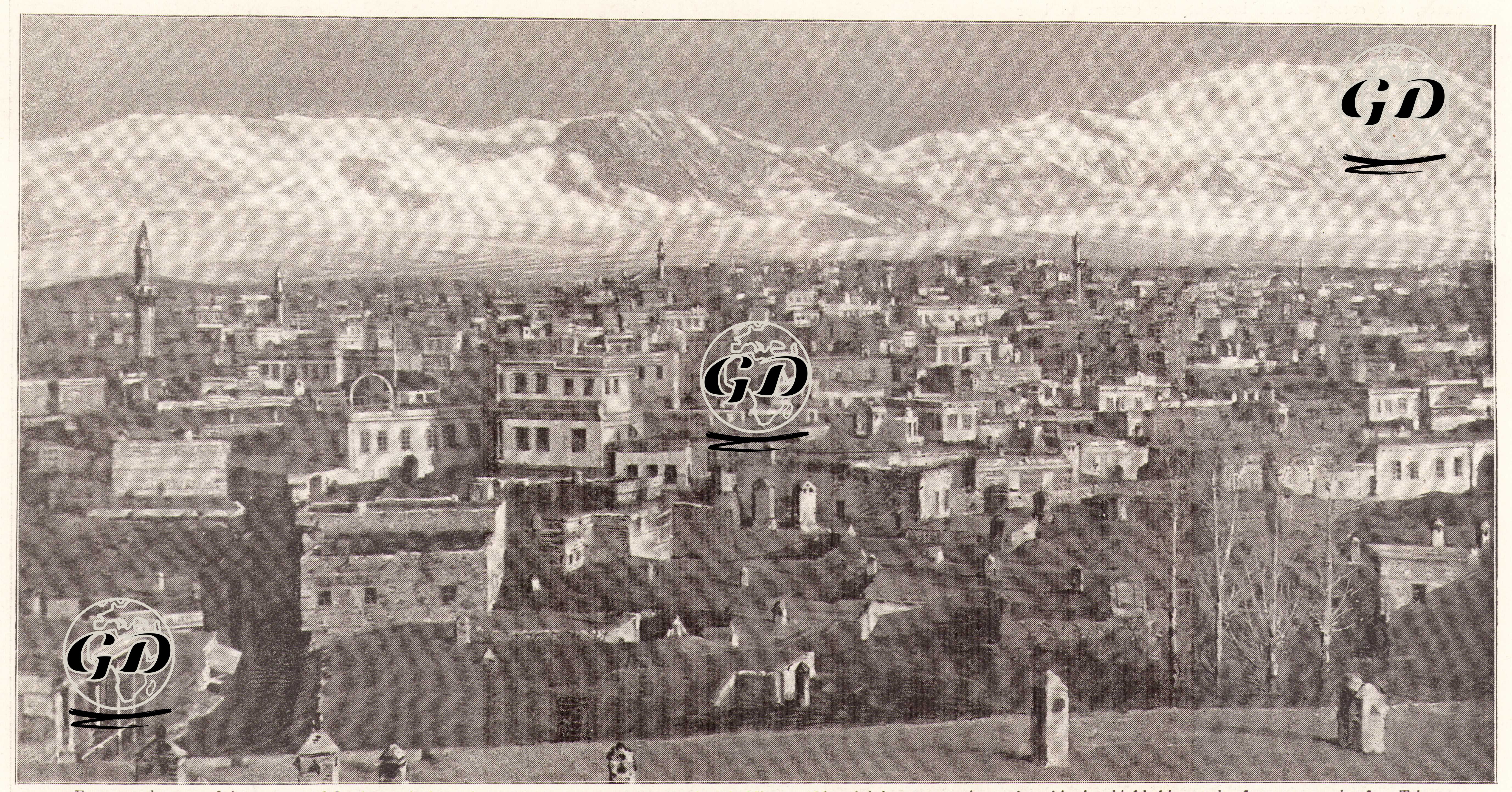 Ermeni Kilisesinin Çan Kulesinden Güneye Bakıldığındaki Erzurum Manzarası -  - 1895