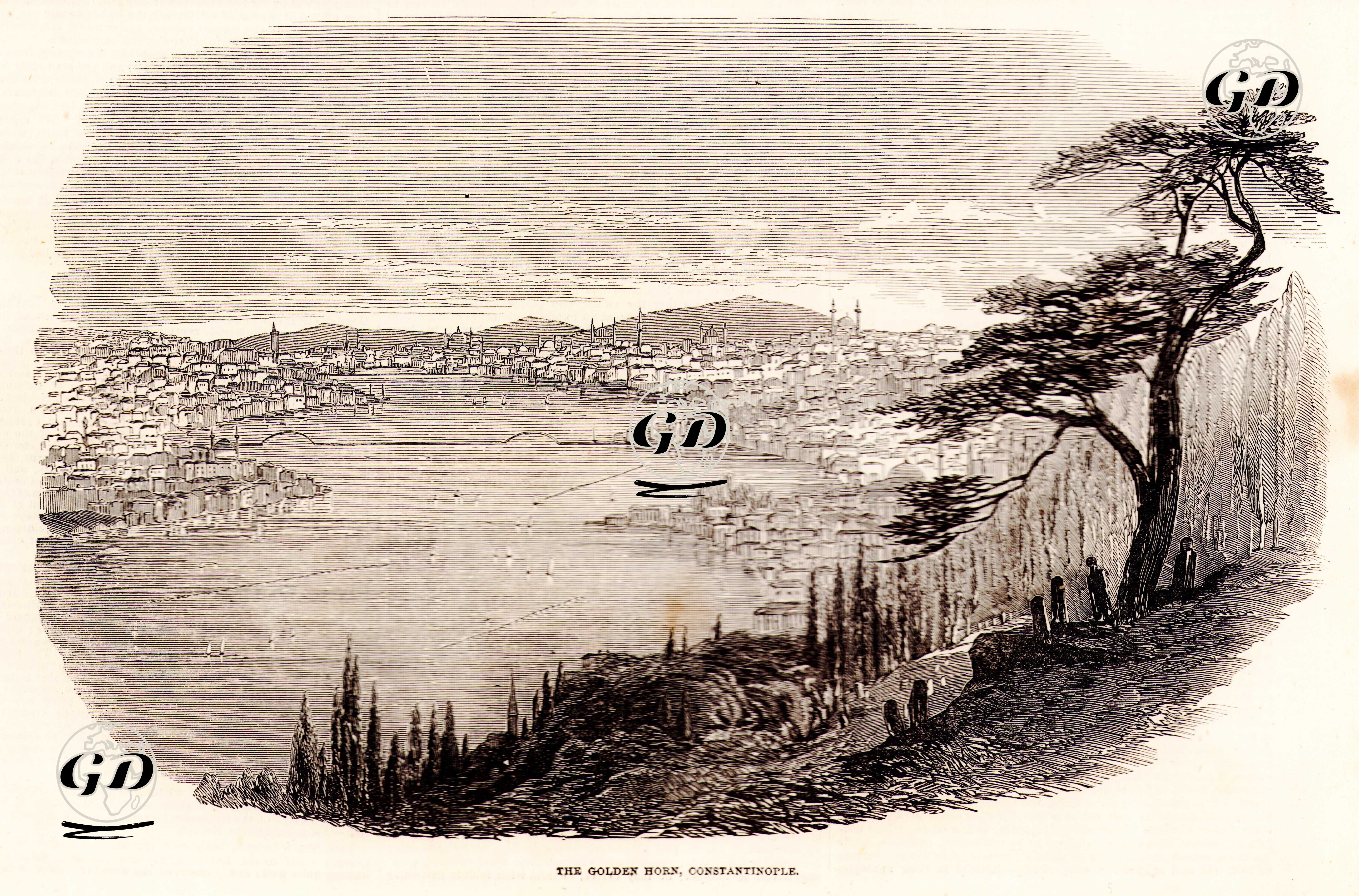 İstanbul'da Haliç Manzarası -  - 1853