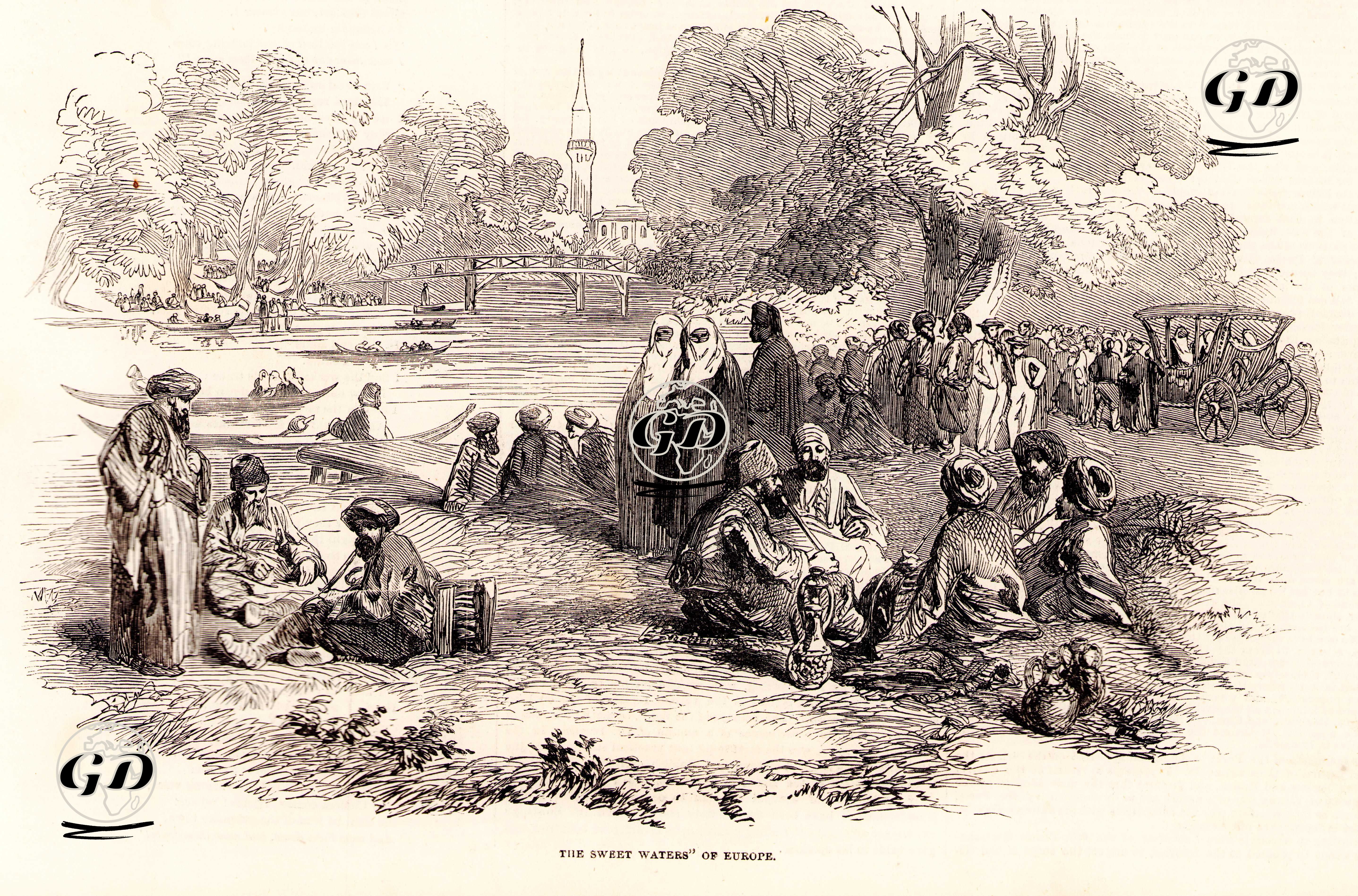 Tatlı Suları Olarak Bilinen Kağıthane Deresi Mesire Yeri, Barbisos -  - 1853