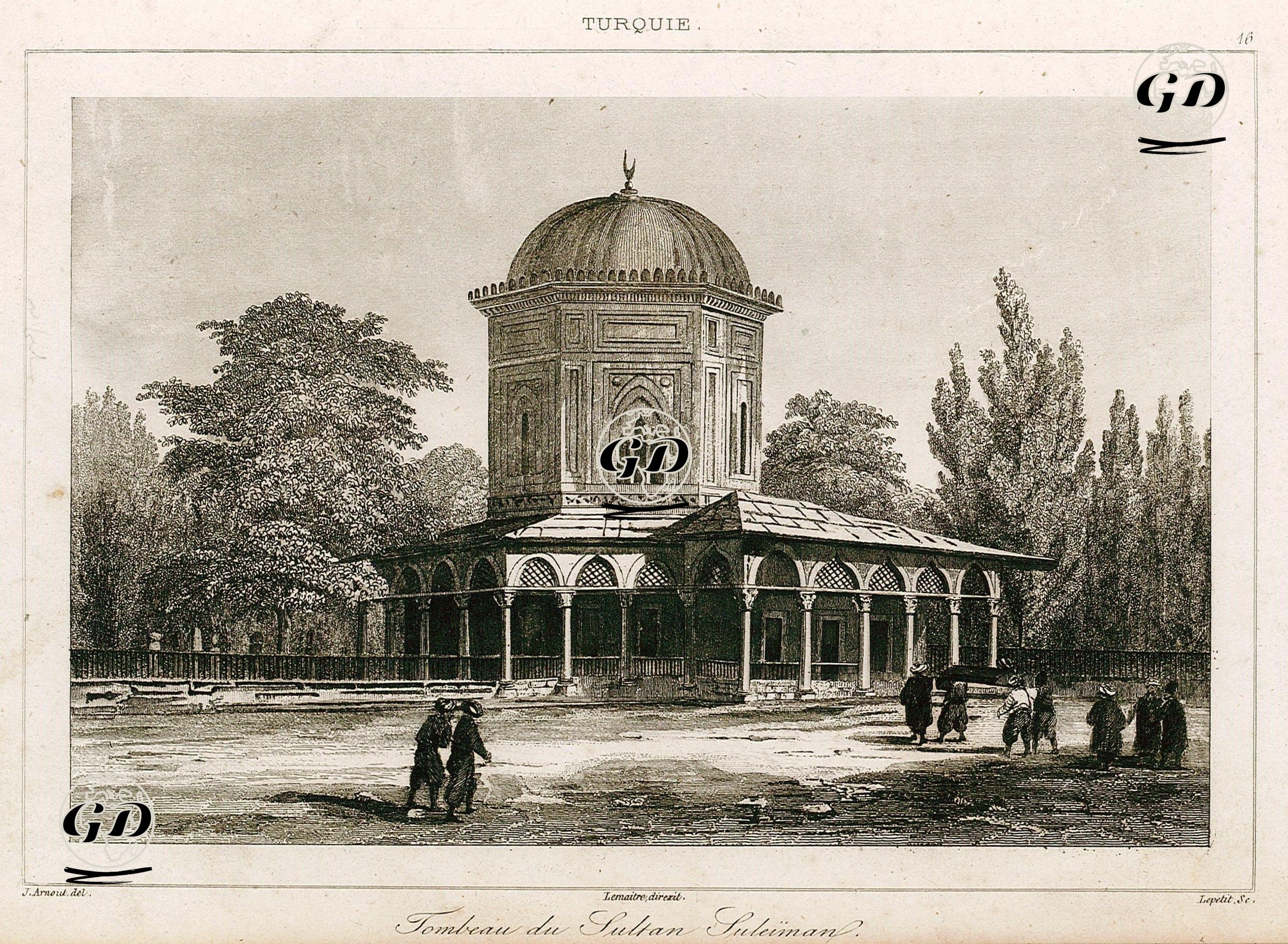 Tombeau Du Sultan Suleiman (Tomb Of Kanuni Sultan Suleyman Magnificent) - Jean Baptiste Arnout (1788-1865) - 1845