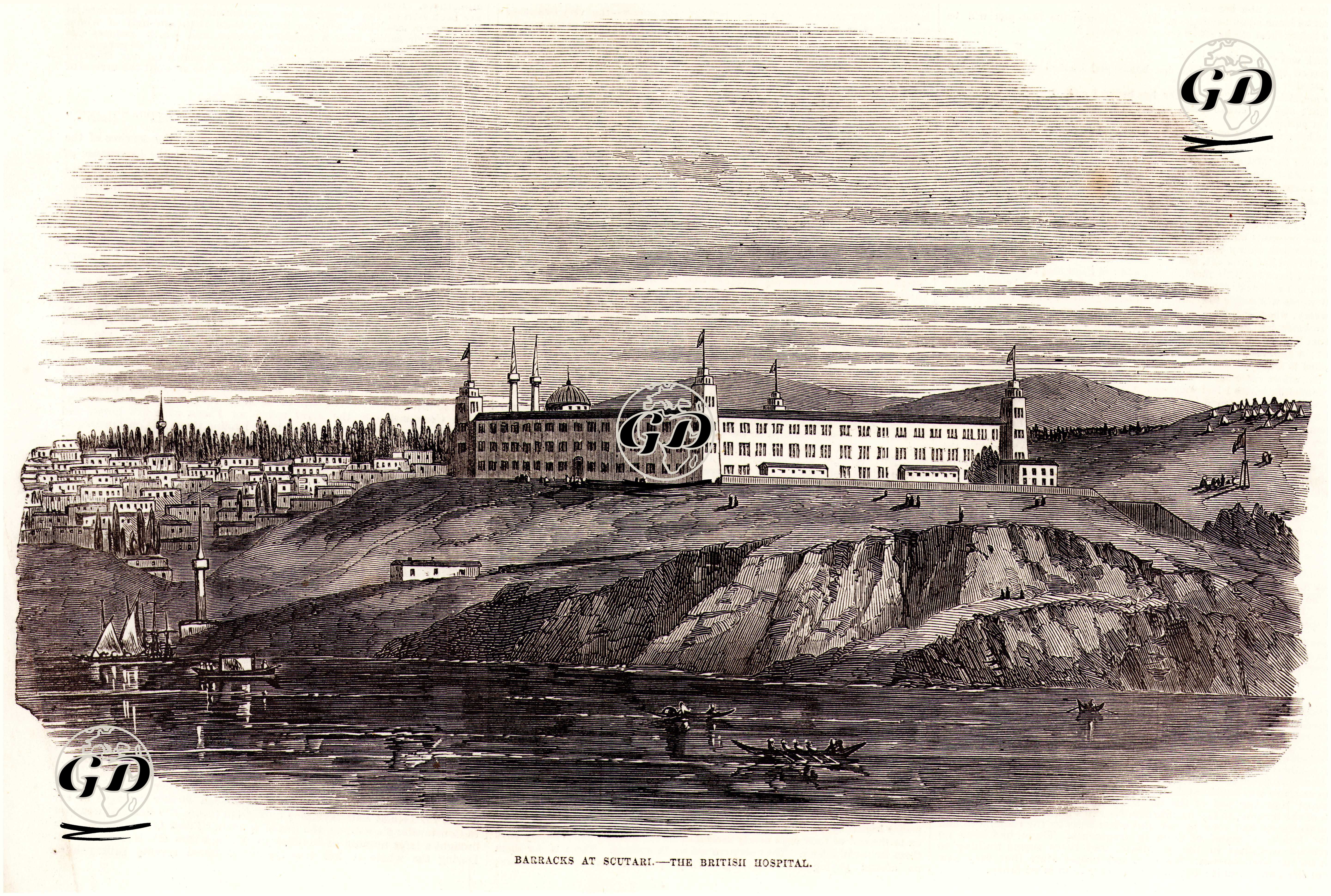 1853-1856 Osmanlı-Rus Savaşı (Kırım Savaşı) Sırasında İngiliz Hastanesi Olarak Kullanılan Selimiye Kışlası -  - 1855