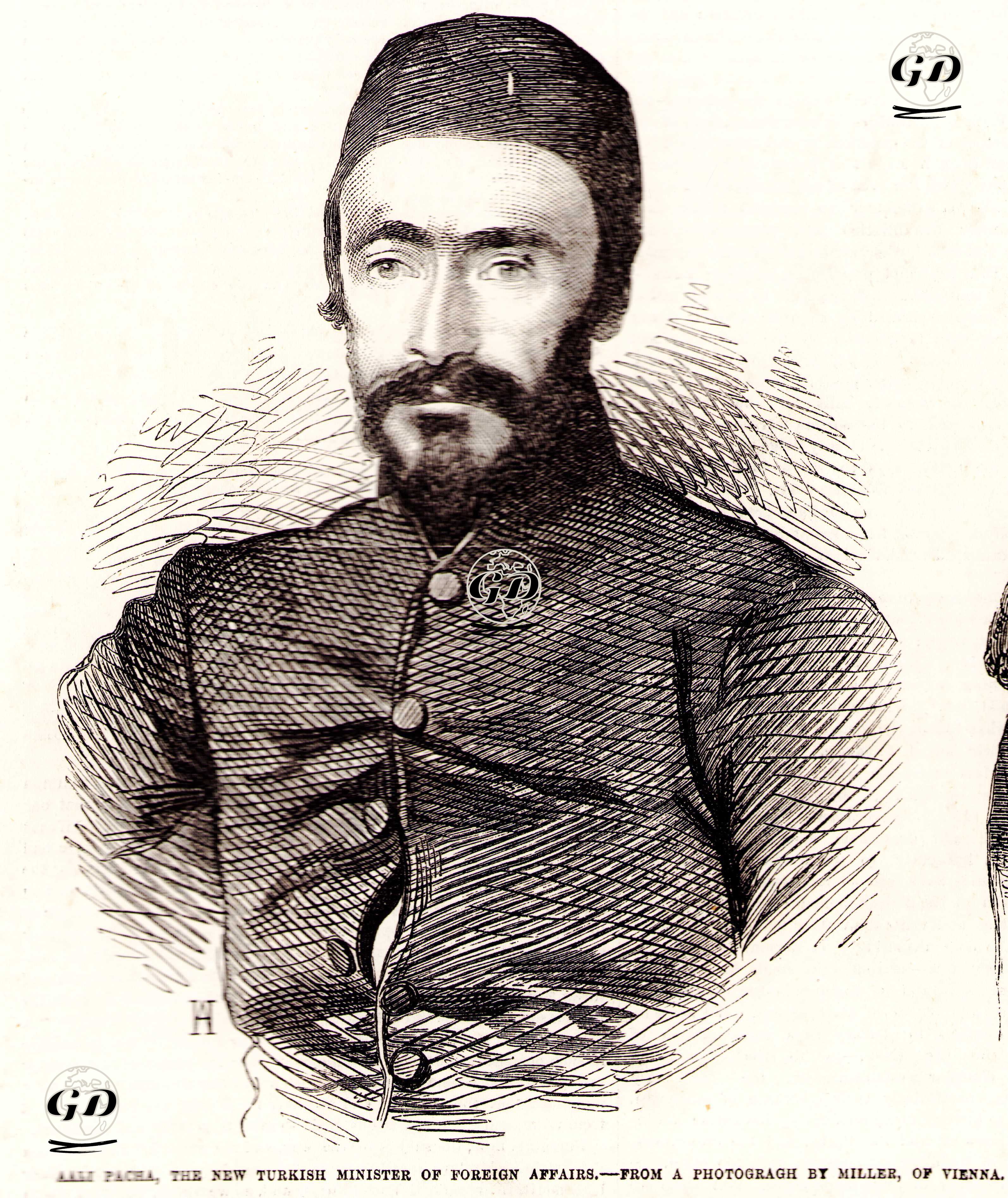 1853-1856 Osmanlı-Rus Savaşı (Kırım Savaşı) Sırasında Dışişleri Bakanı Mehmet Emin Ali Paşa -  - 1855