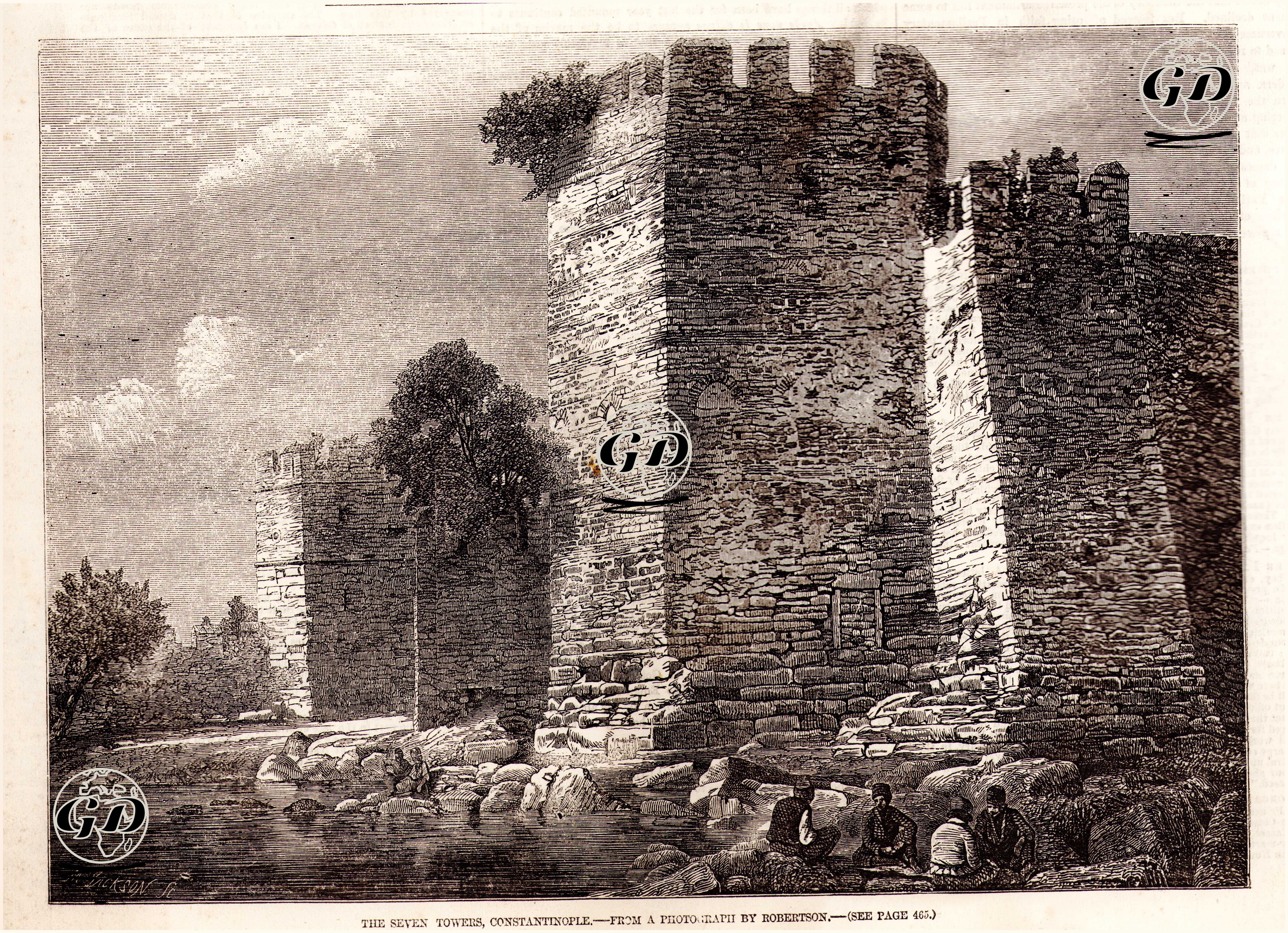 The Seven Towers, Constantinople -  - 1856