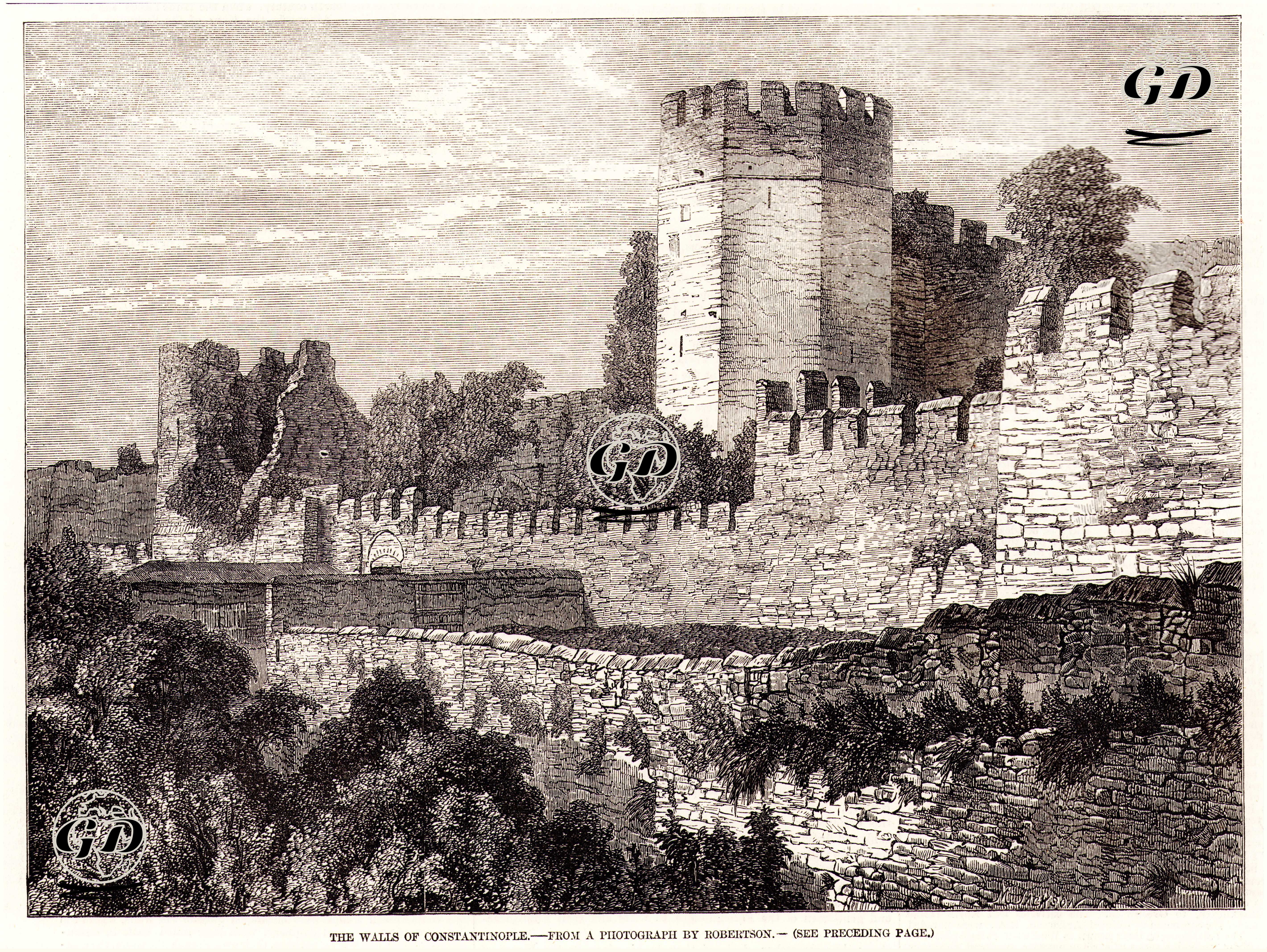 İstanbul Şehir Surları -  - 1856