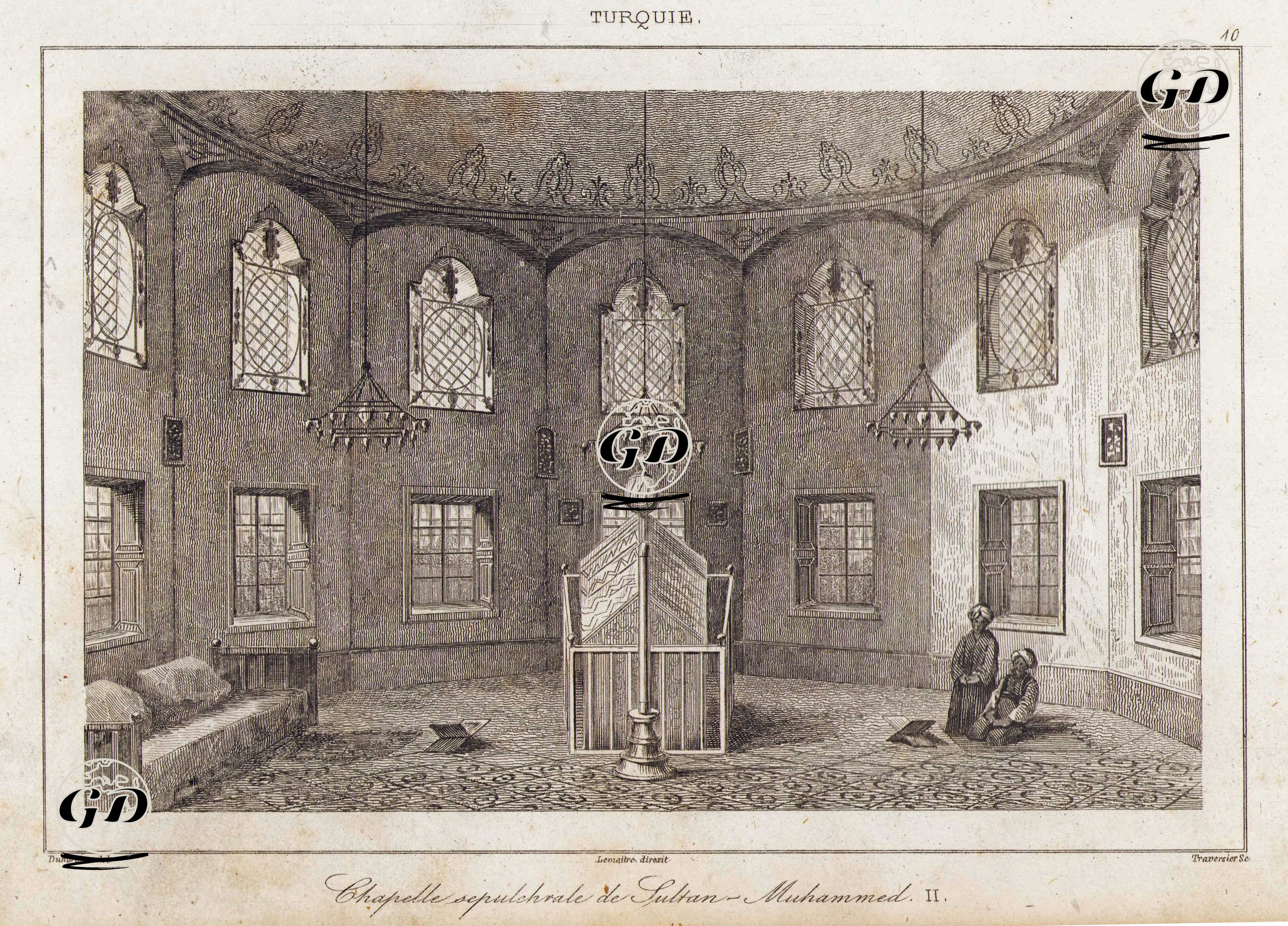 Padişah  Fatih Sultan Mehmet Türbesi - Paul Dumouza (1812-….) - 1845