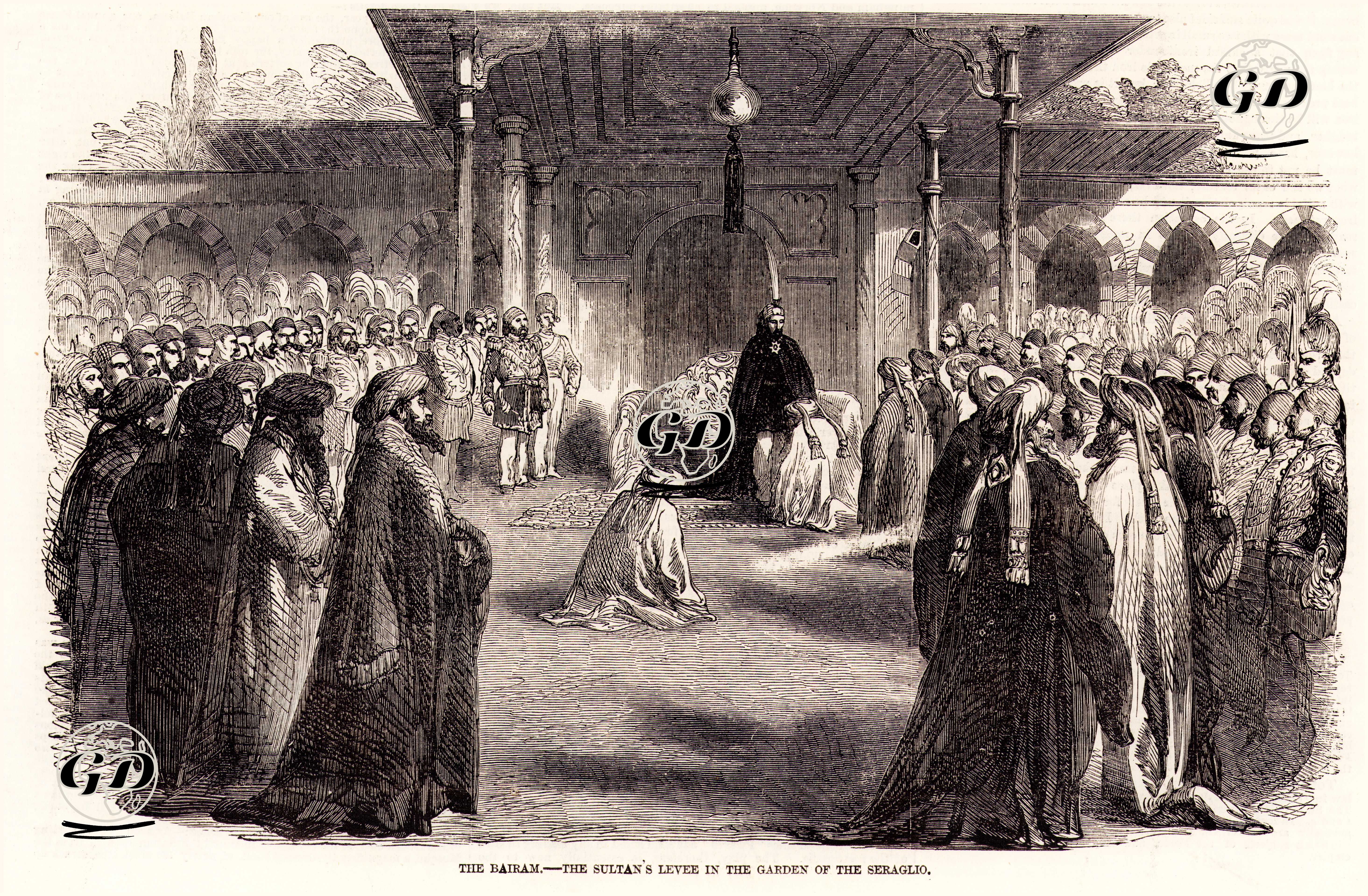 The Bairam, The Sultan's Levee in The Garden Of Seraglio -  - 1856