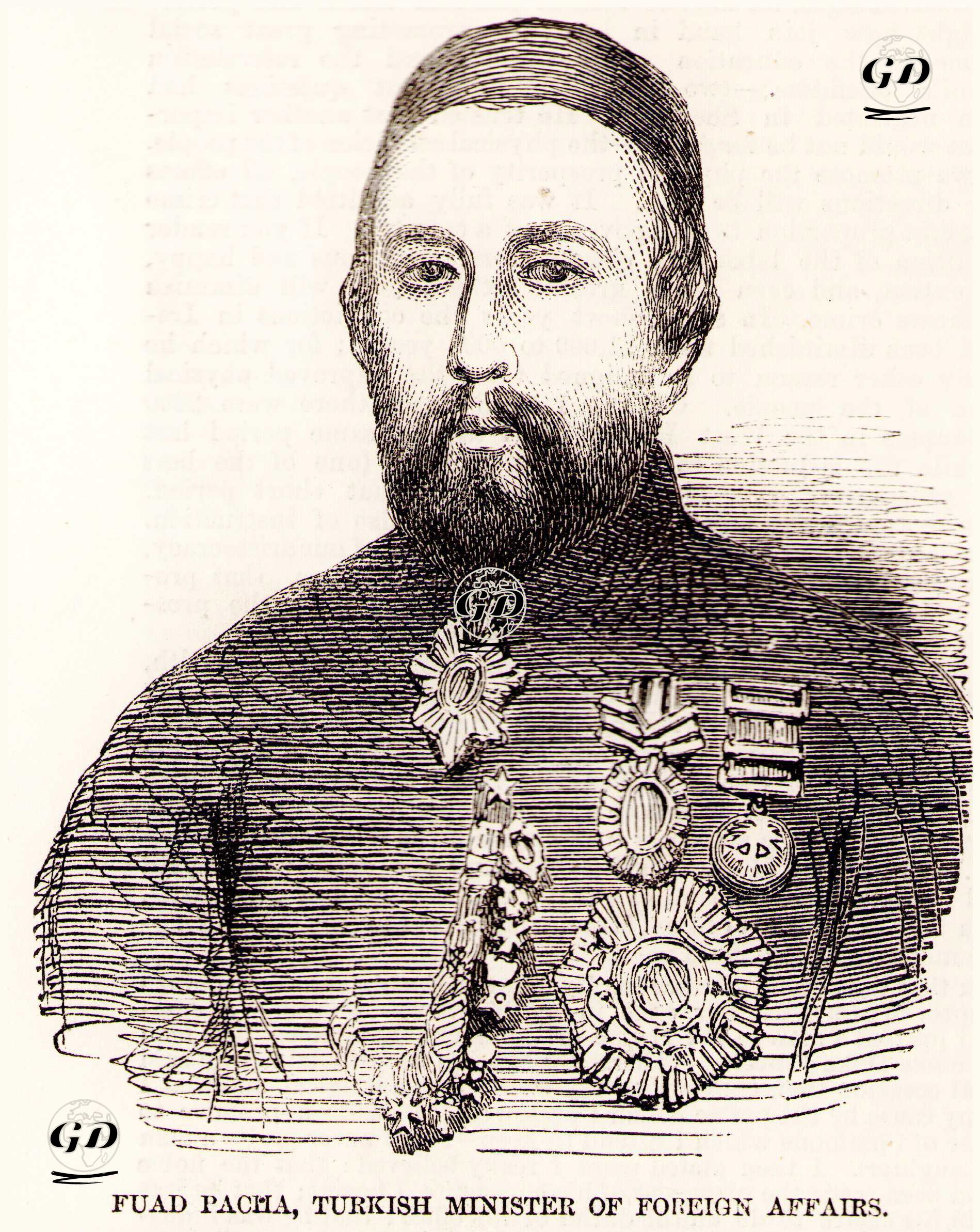 1853-1856 Osmanlı-Rus Savaşı (Kırım Savaşı) Sırasında Dışişleri Bakanı Keçecizade Fuat Paşa -  - 1856