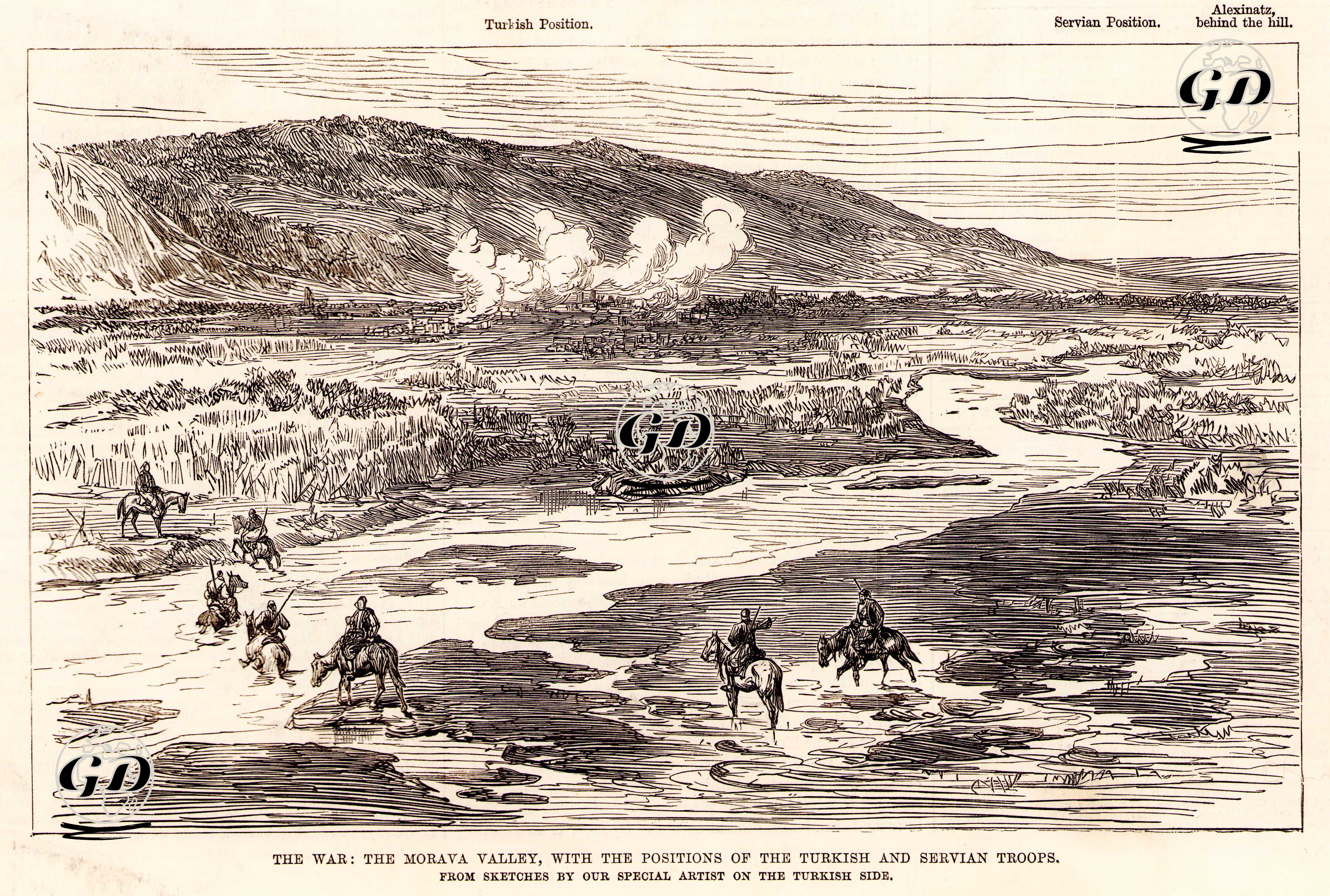 1876-1877 Osmanlı-Sırp Savaşı Sırasında Morava Vadisinde Türk Ve Sırp Ordularının Pozisyonları -  - 1876