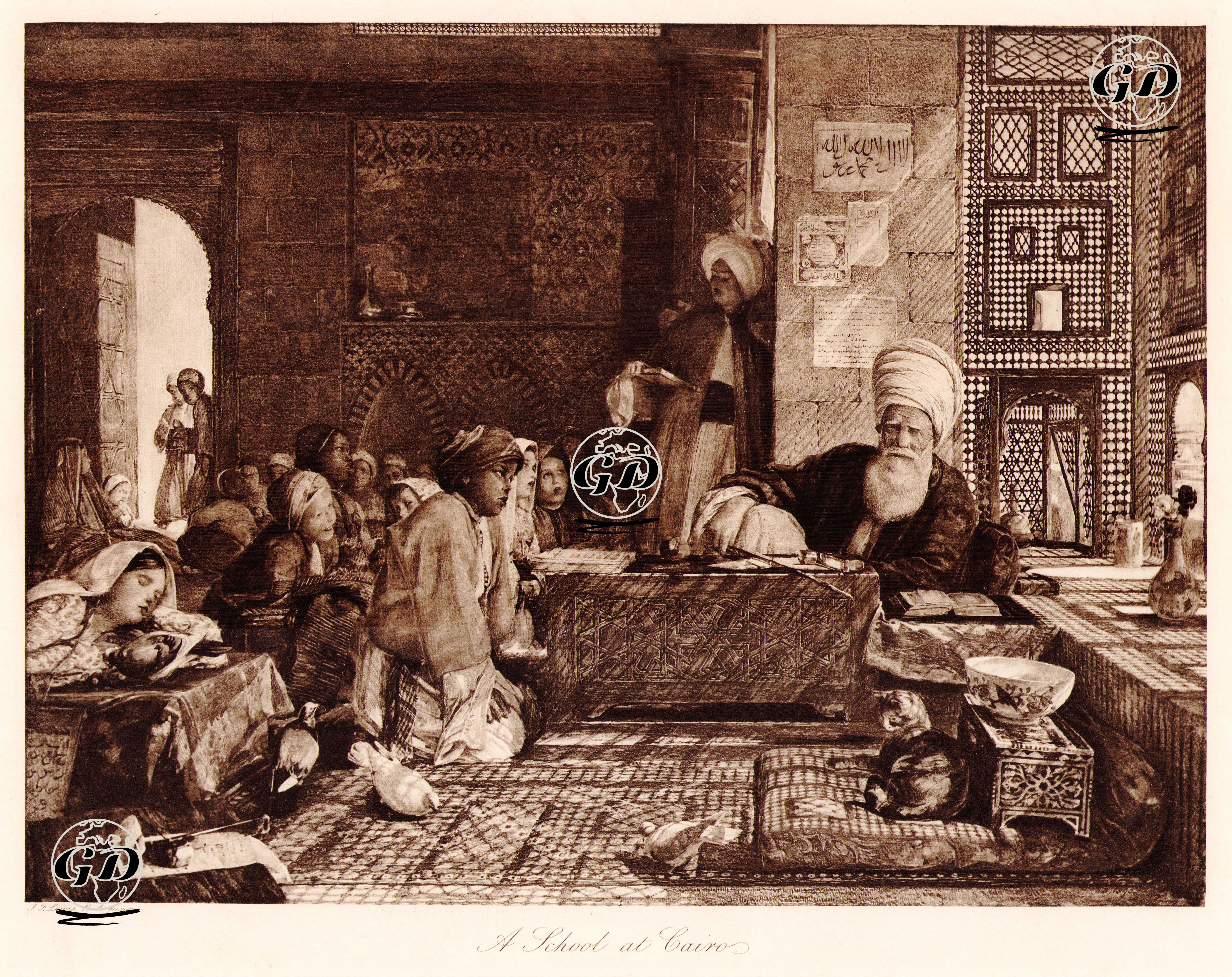 Kahirede Bir Okul - John Frederick Lewis (1804-1876) - 1880's