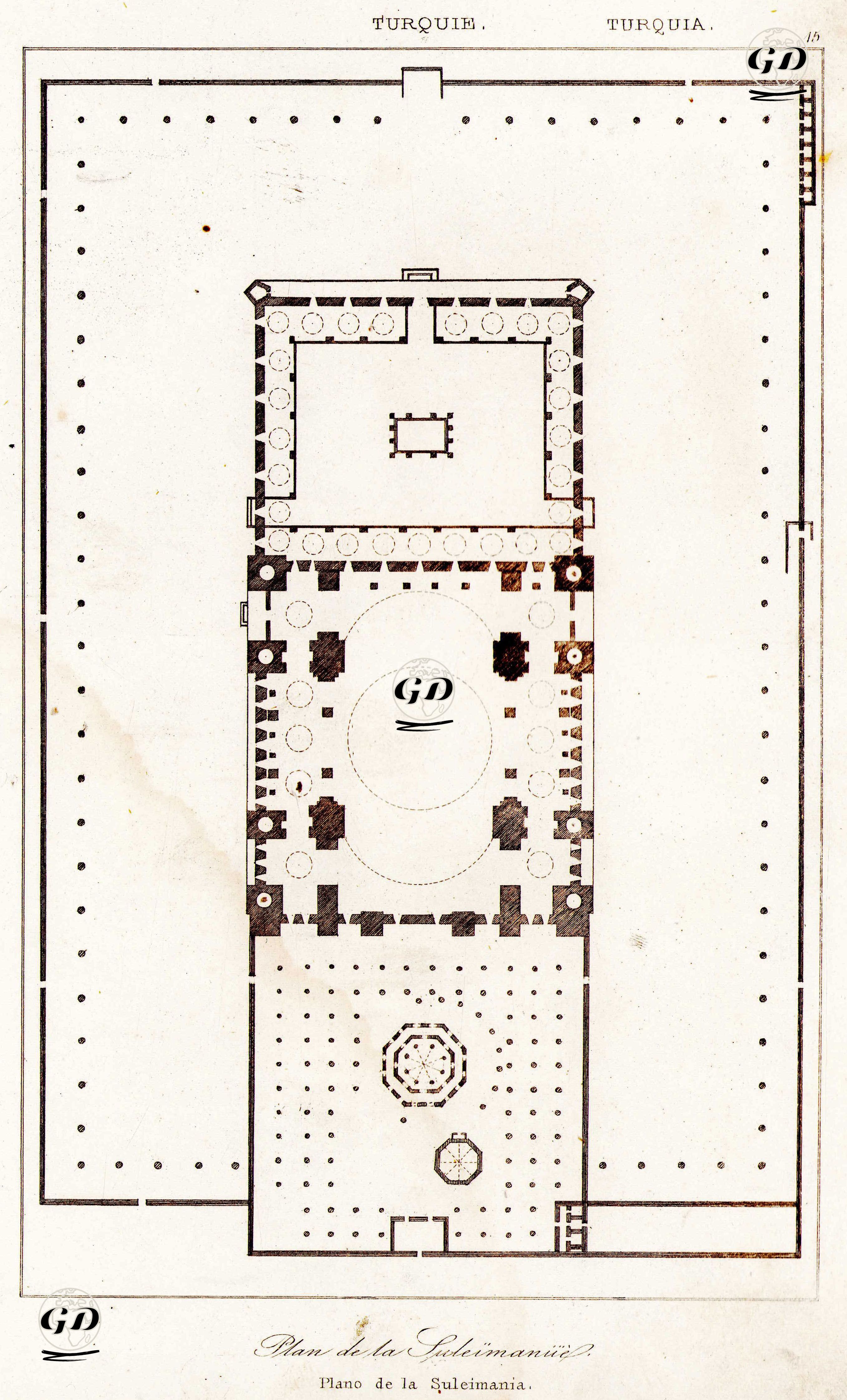 Süleymaniye Caminin Planı -  - 1845
