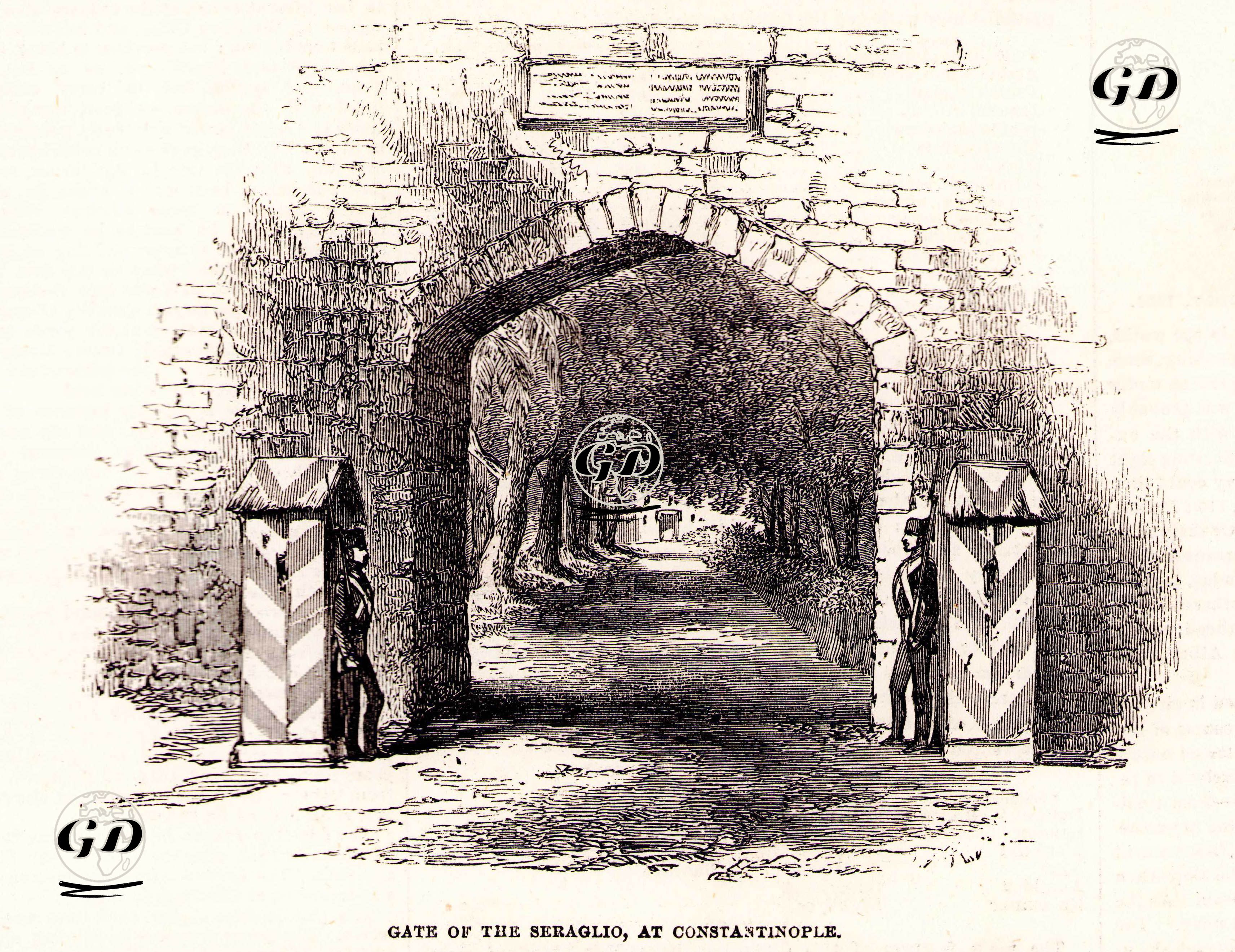 Gate Of The Seraglio At Constantinople -  - 1853