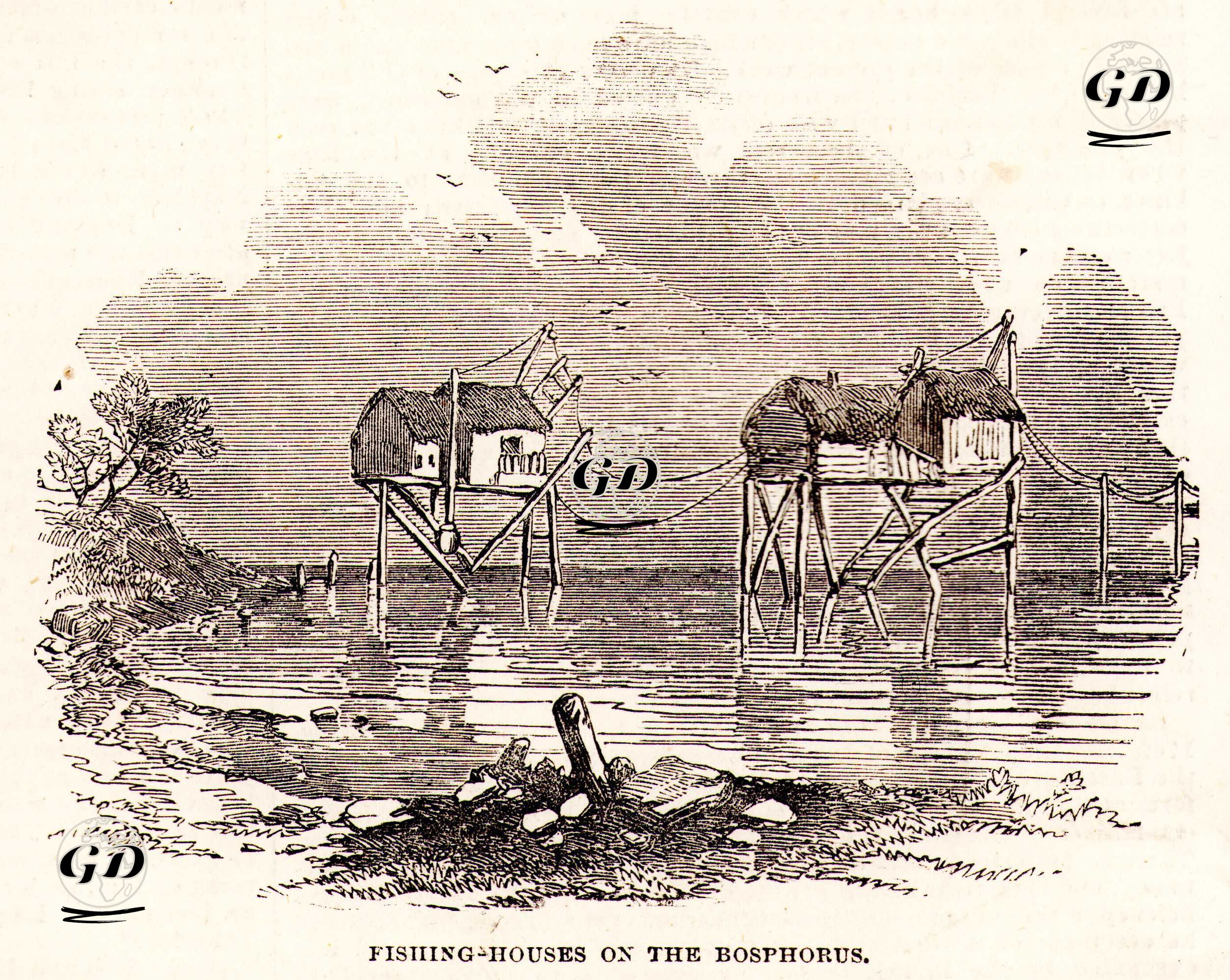 Fishing Houses On The Bosphorus -  - 1853