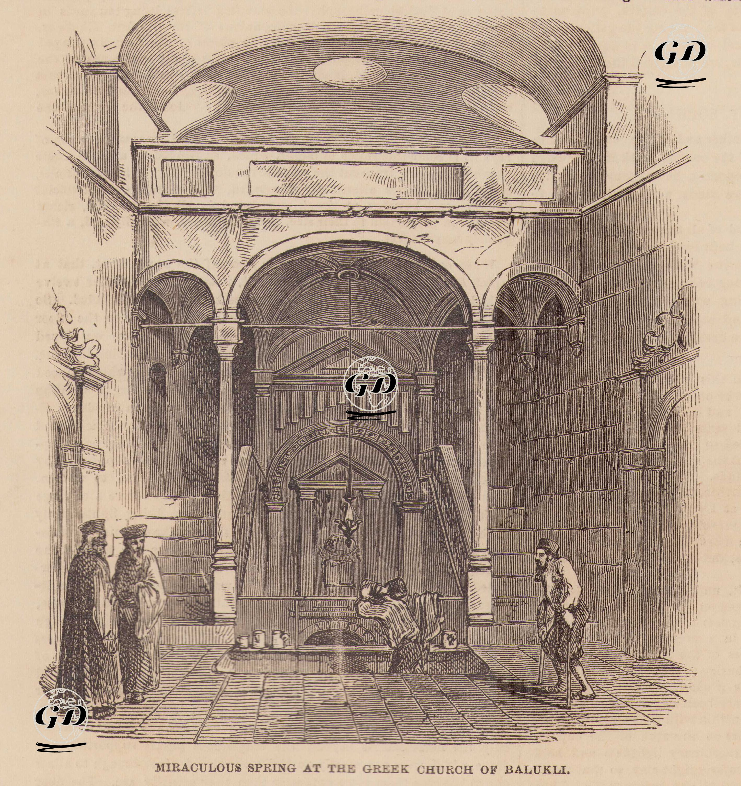 Balıklı Rum Kilisesindeki Şifalı Çeşme -  - 1853