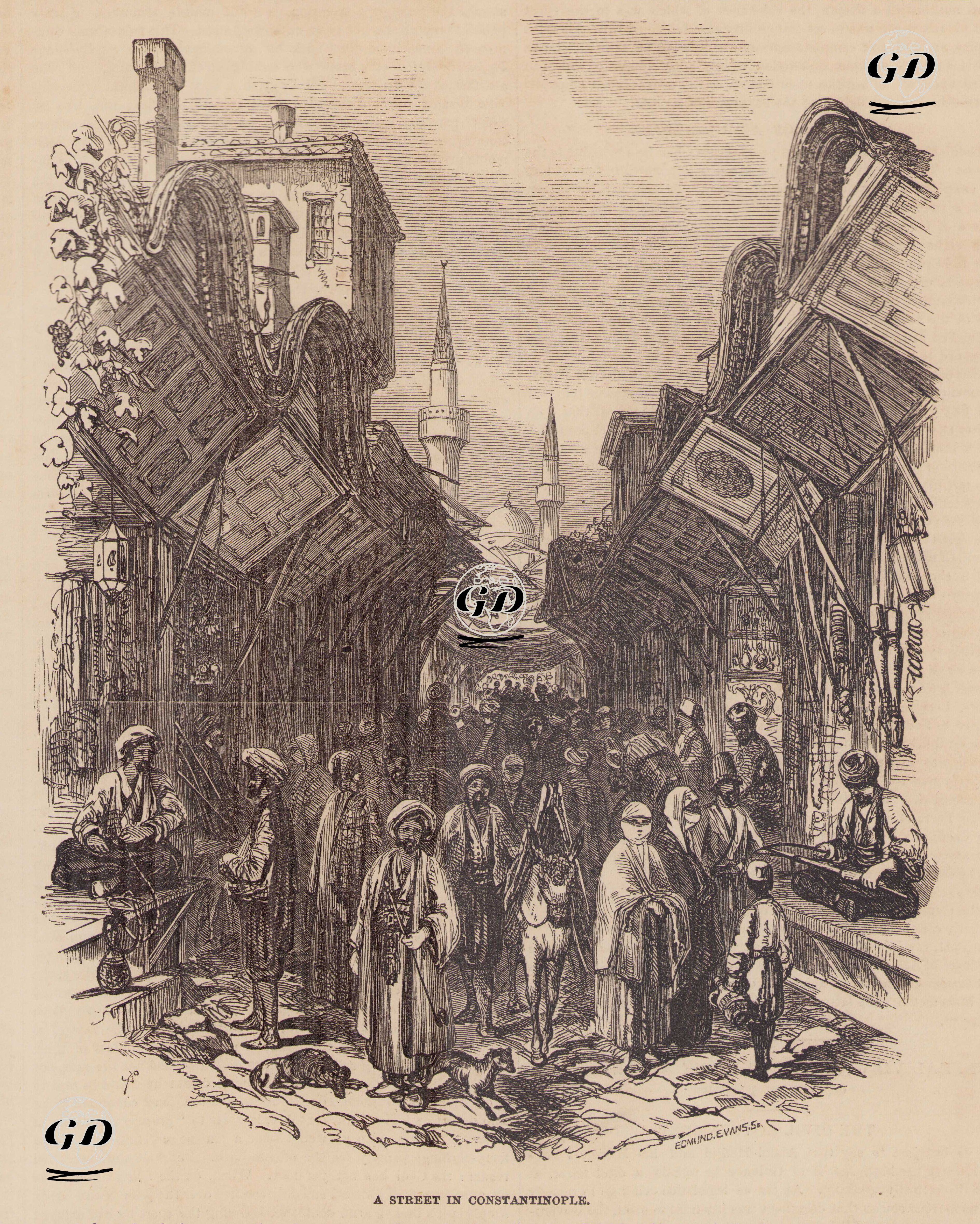 İstanbul'da Bir Cadde Manzarası -  - 1853