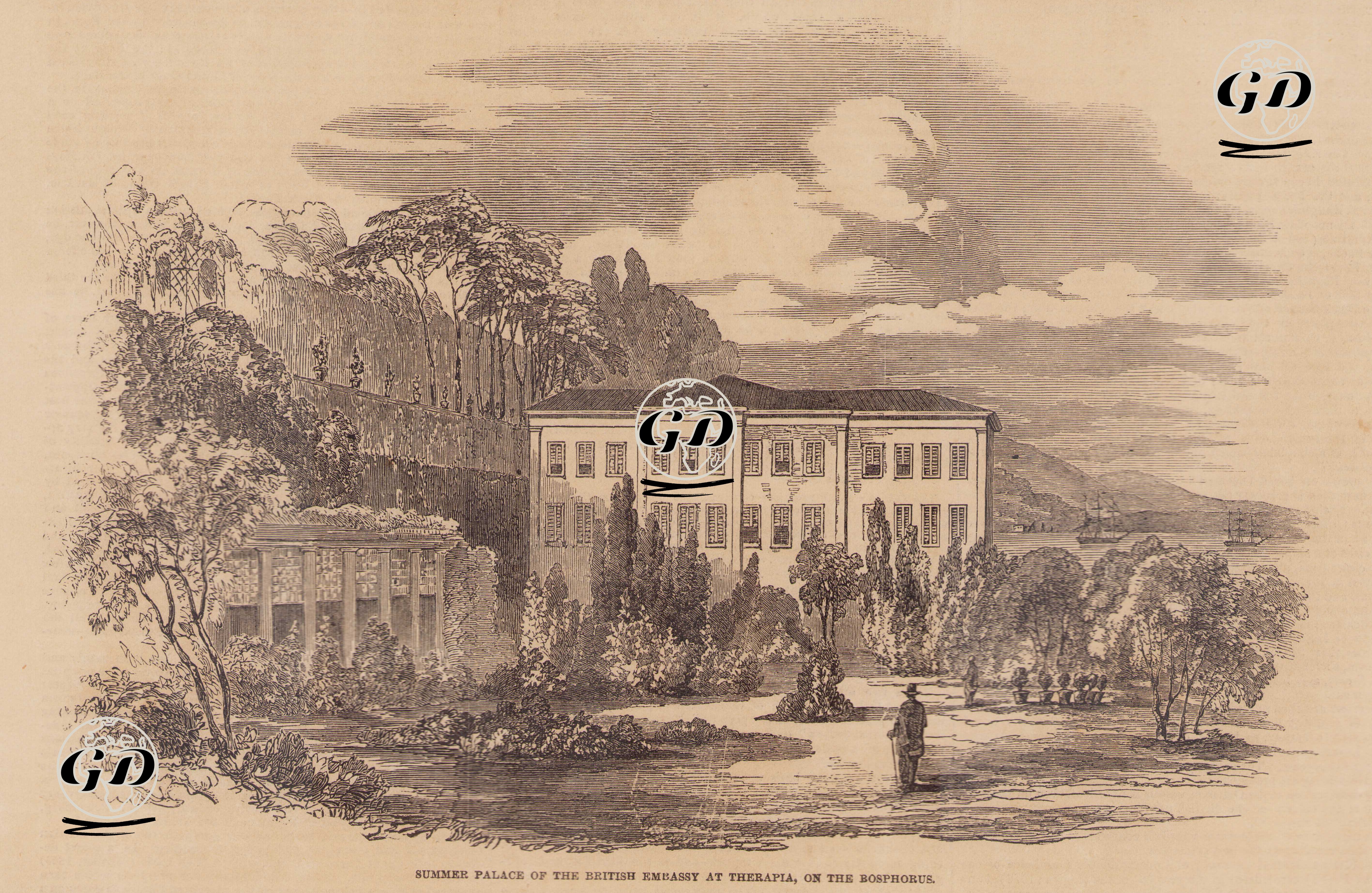 Boğaziçi Tarabya'da Bulunan İngiliz Büyükelçiliği Yazlık Rezidansı -  - 1853