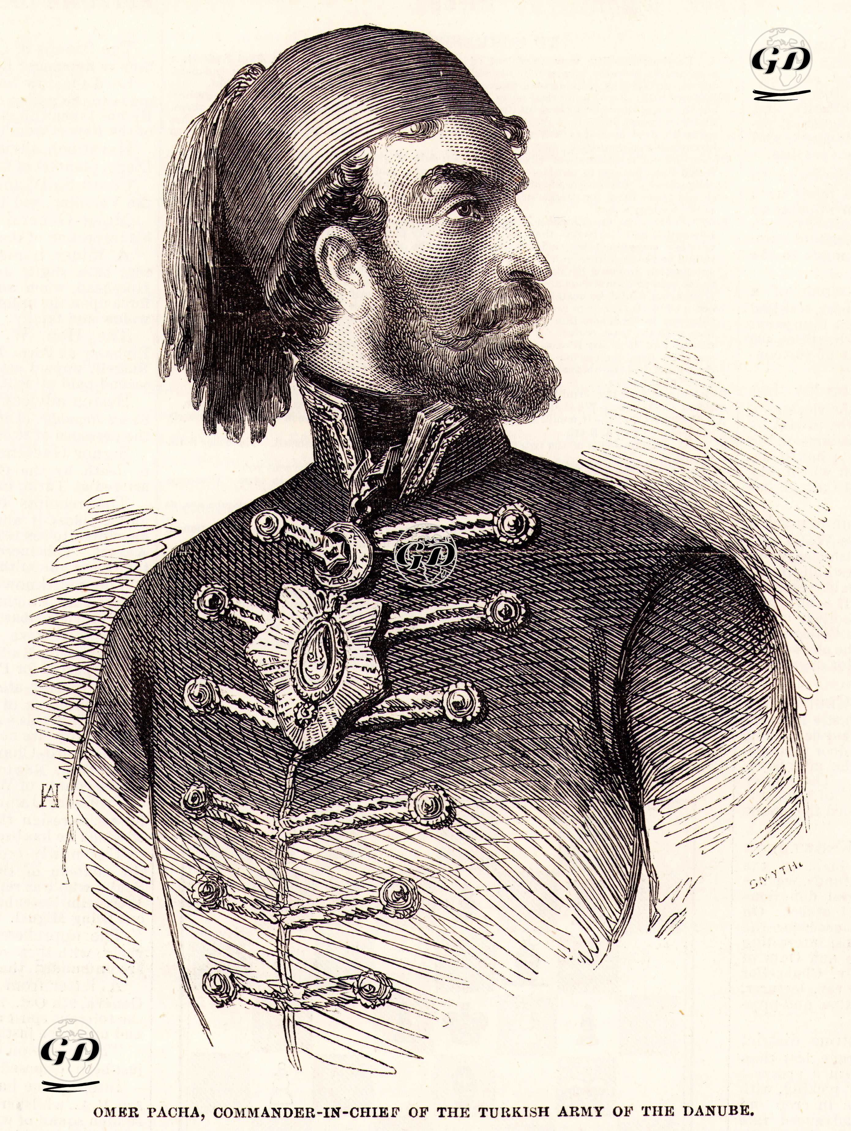 1853-1856 Osmanlı-Rus Savaşı (Kırım Savaşı) Sırasında Tuna Cephesi Komutanı Ömer Lütfi Paşa -  - 1853