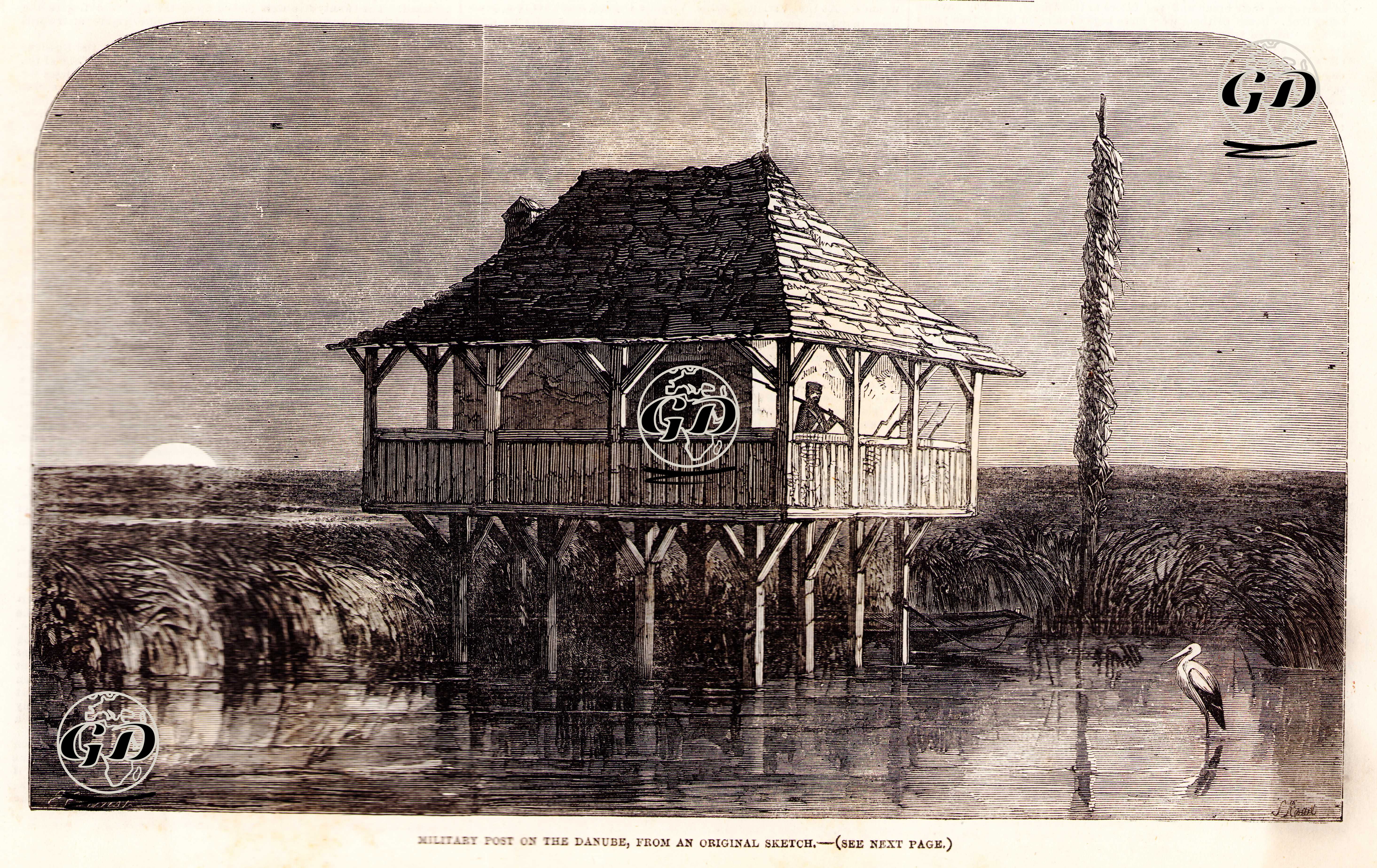 Military Post On The Danube -  - 1853