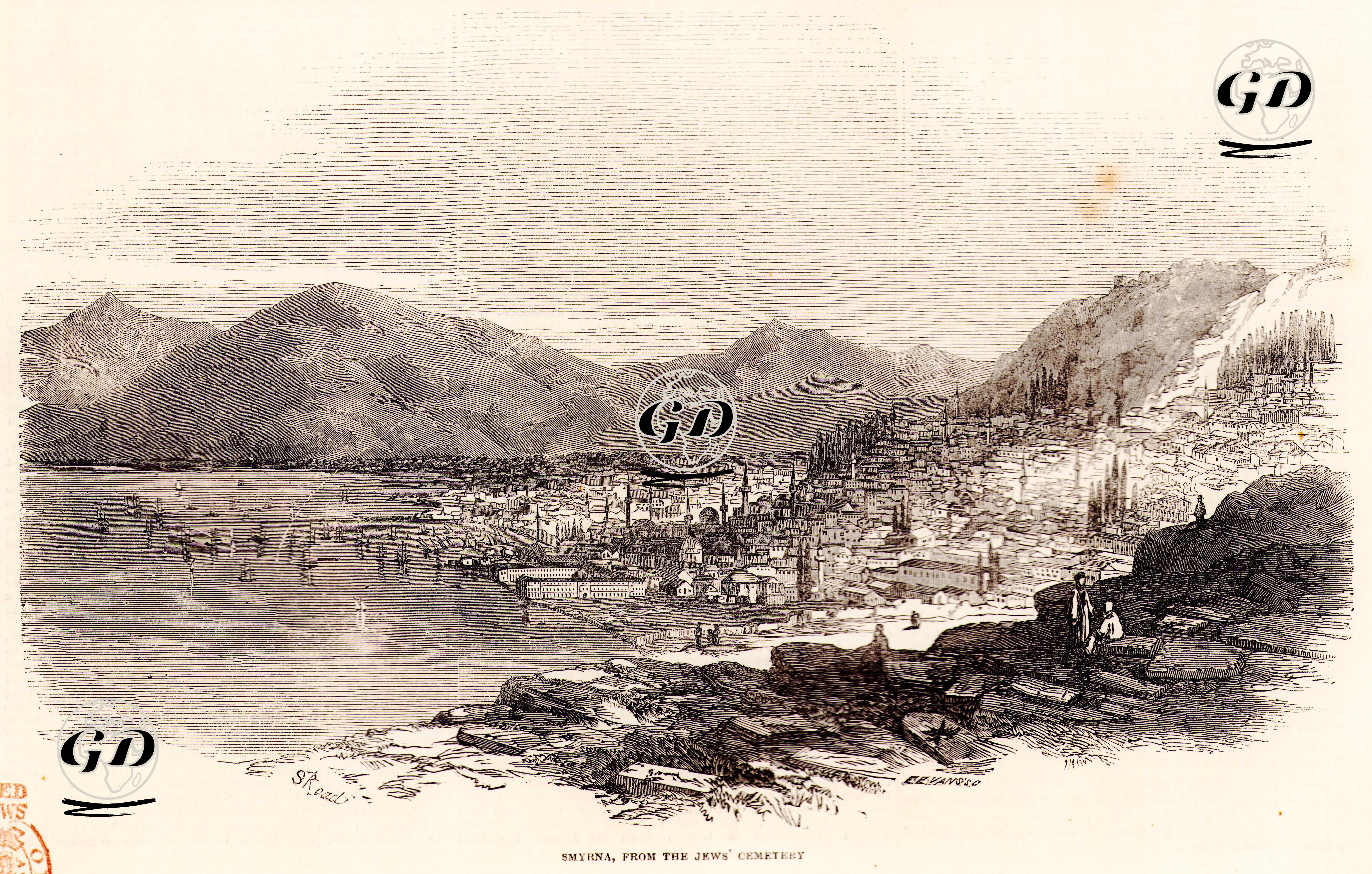 Musevi Mezarlığından İzmir -  - 1853
